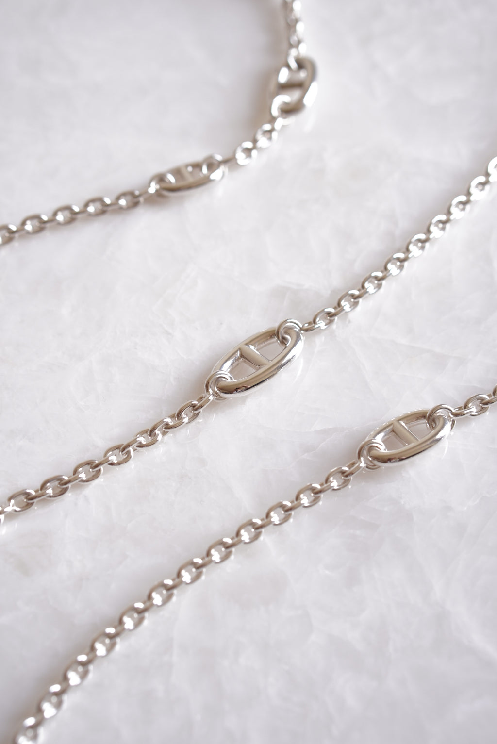 HERMÈS FARANDOLE LONG NECKLACE 120 | SILVER