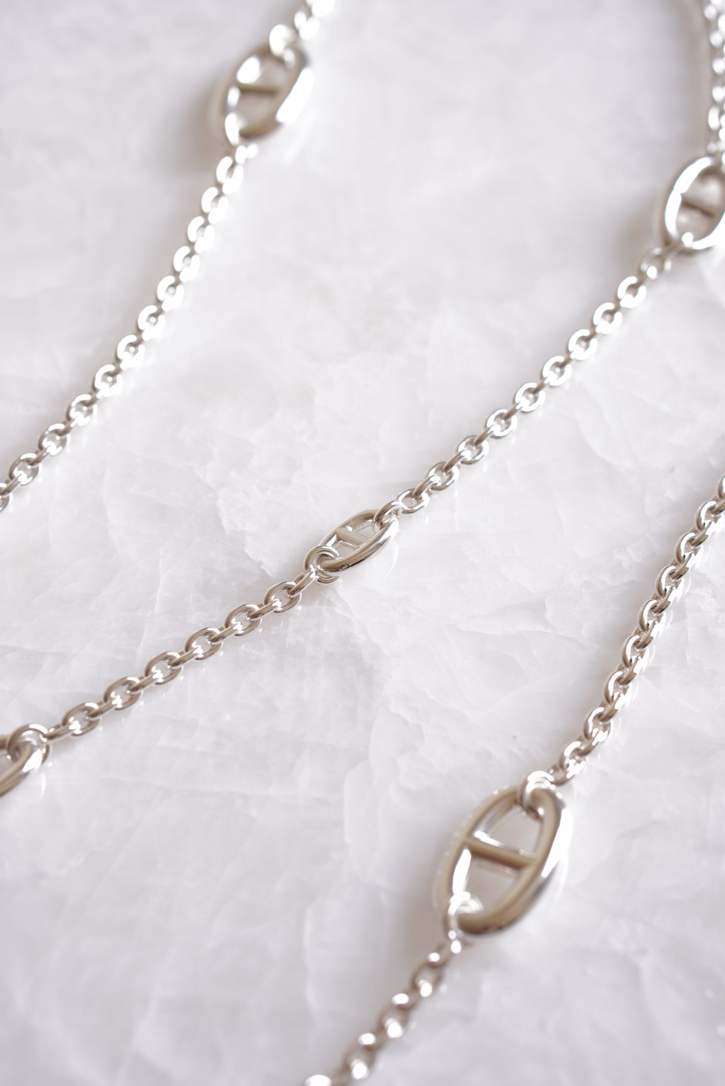 HERMÈS FARANDOLE LONG NECKLACE 120 | SILVER