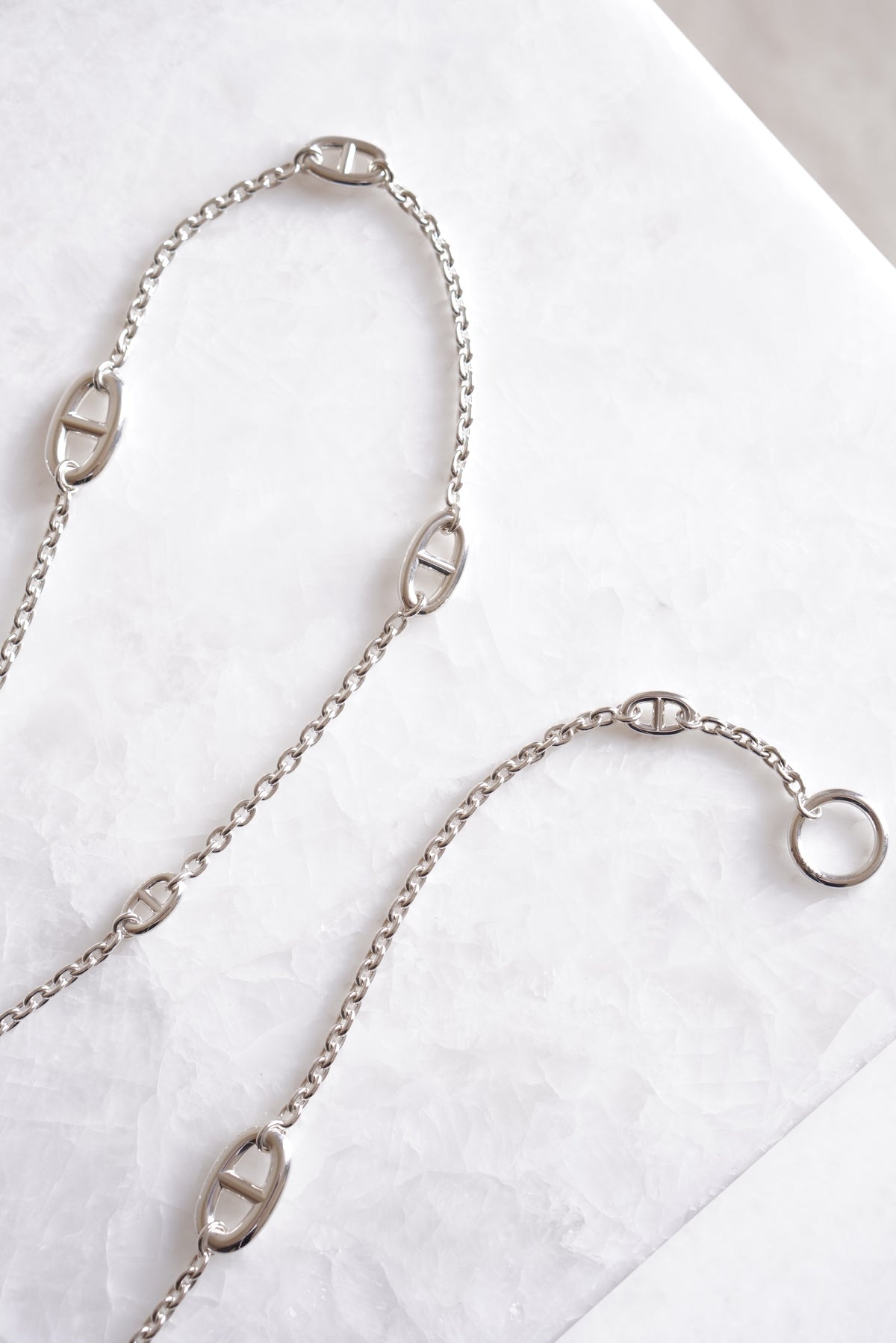 HERMÈS FARANDOLE LONG NECKLACE 120 | SILVER