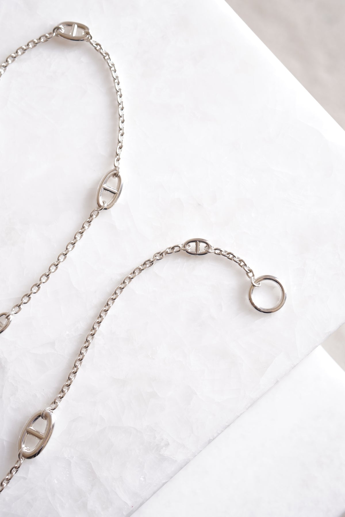 HERMÈS FARANDOLE LONG NECKLACE 120 | SILVER