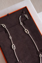 HERMÈS FARANDOLE LONG NECKLACE 120 | SILVER