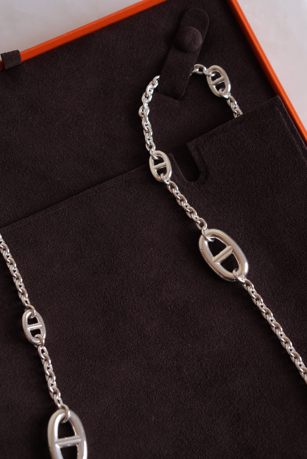 HERMÈS FARANDOLE LONG NECKLACE 120 | SILVER