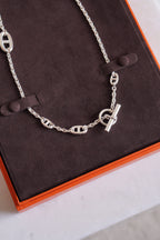 HERMÈS FARANDOLE LONG NECKLACE 120 | SILVER