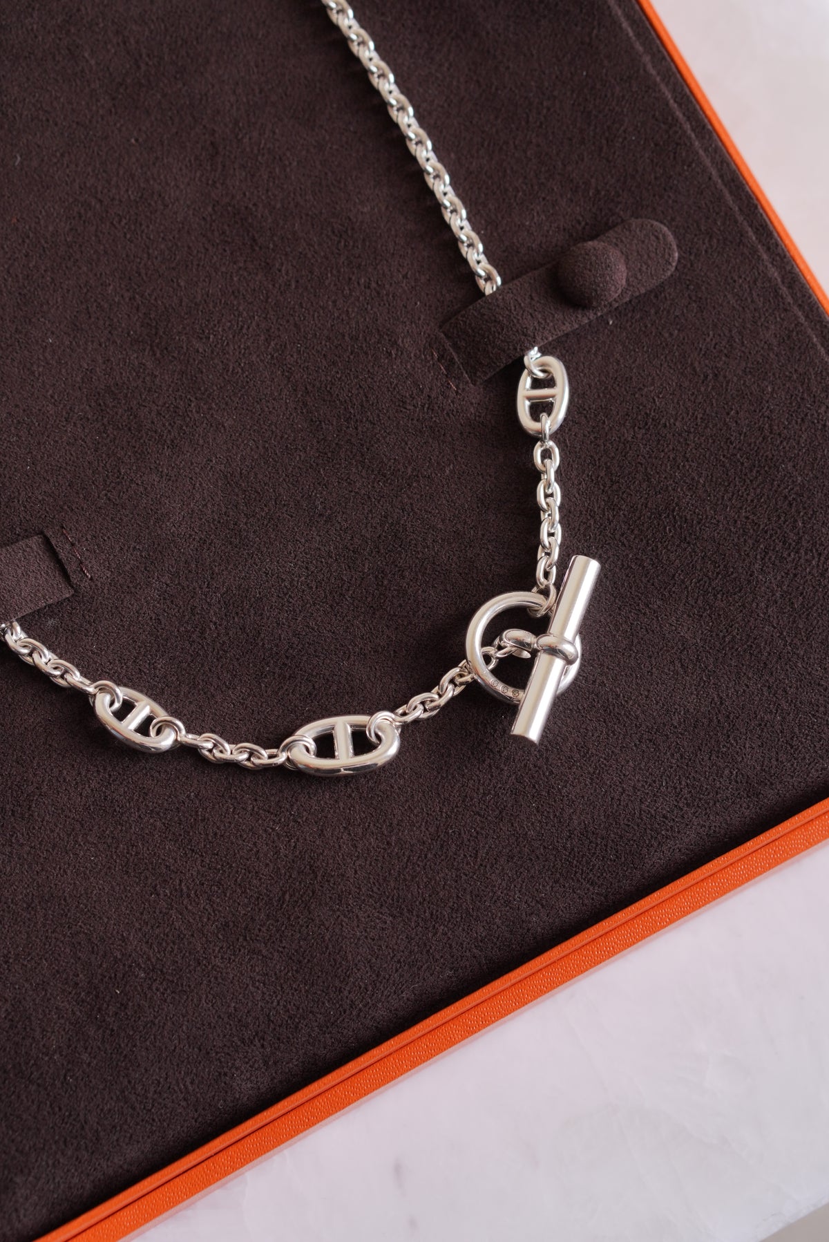 HERMÈS FARANDOLE LONG NECKLACE 120 | SILVER