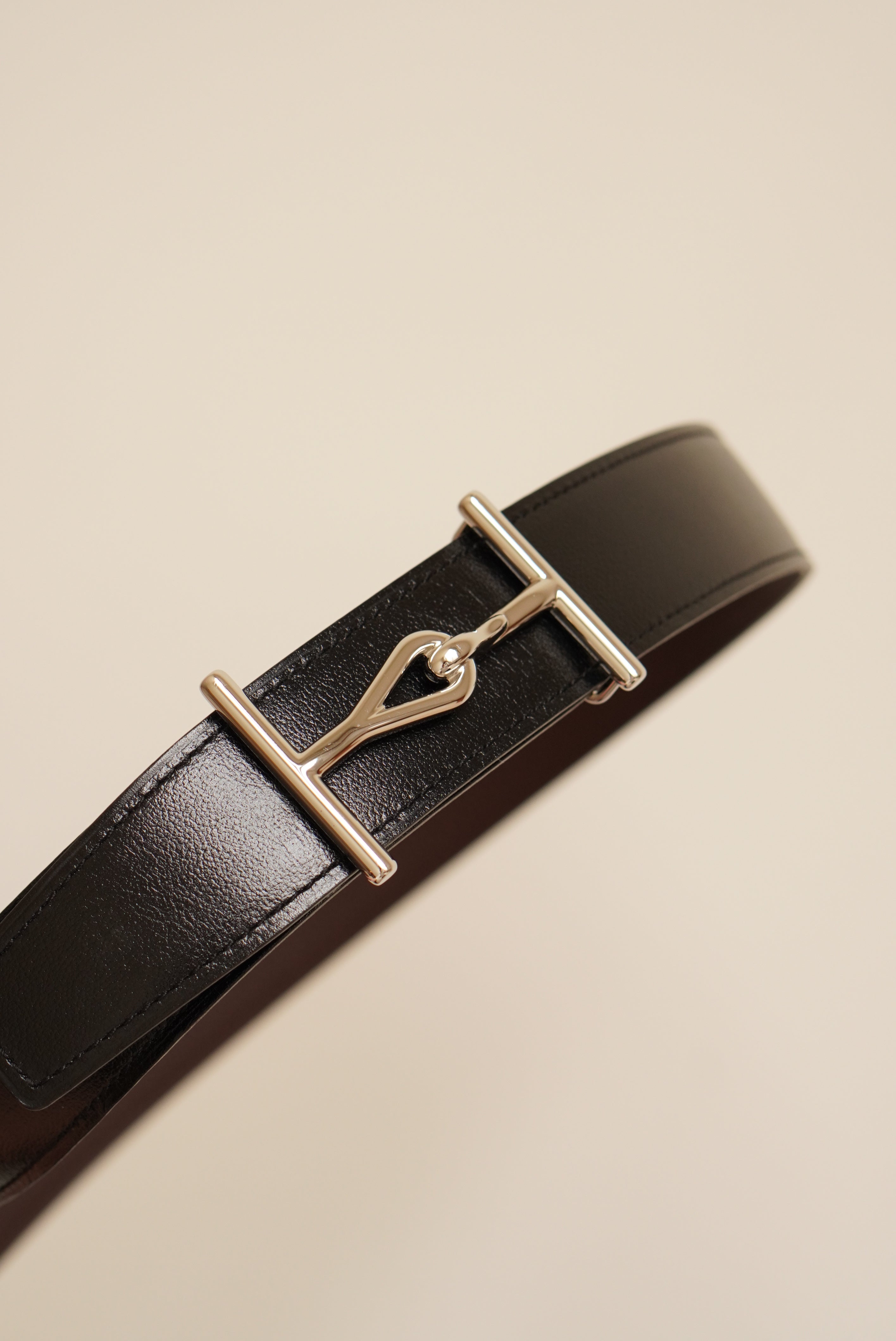 HERMÈS JUMBO BELT BUCKLE & REVERSIBLE LEATHER STRAP | NOIR & CHOCOLAT