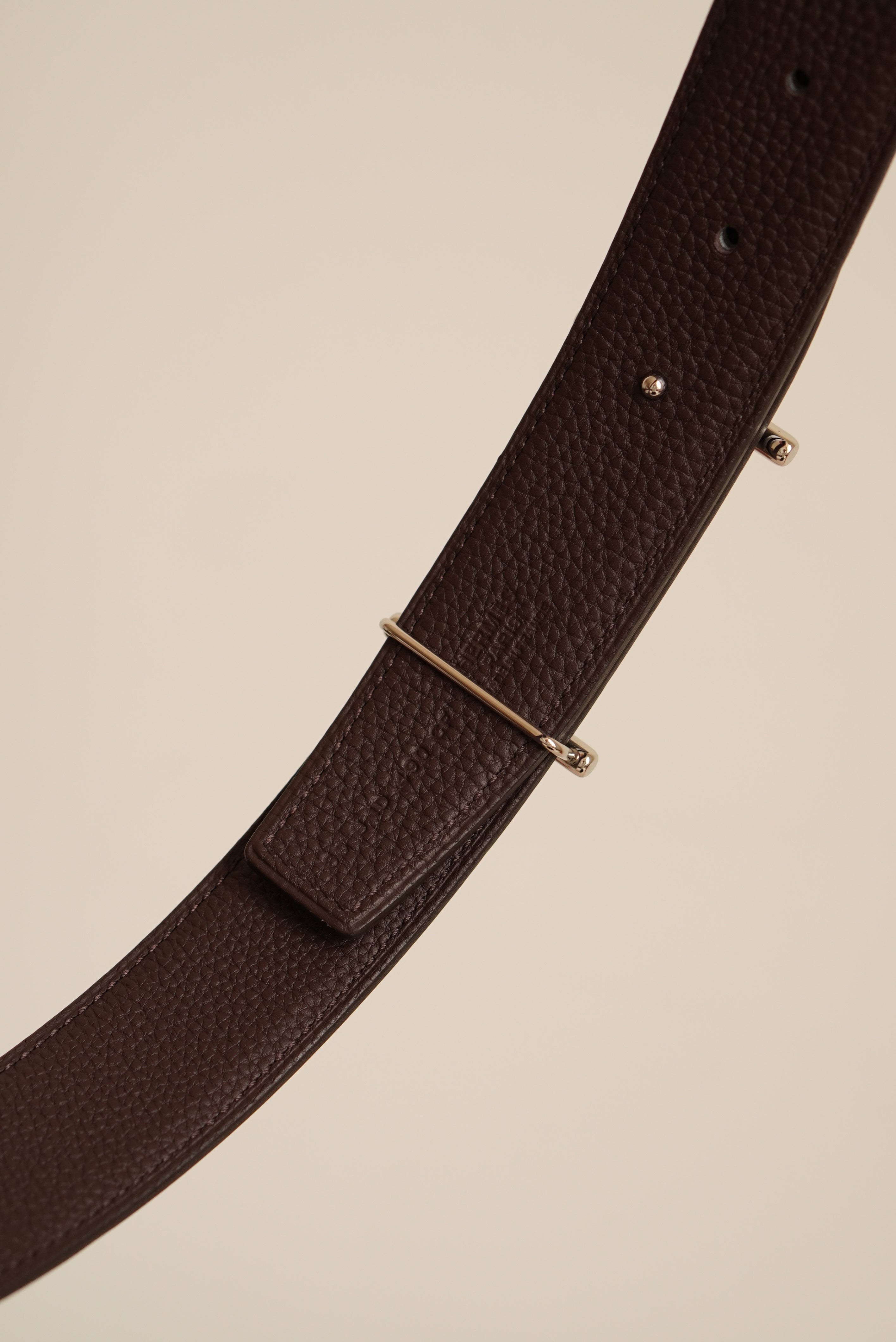 HERMÈS JUMBO BELT BUCKLE & REVERSIBLE LEATHER STRAP | NOIR & CHOCOLAT