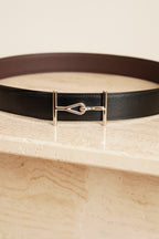 HERMÈS JUMBO BELT BUCKLE & REVERSIBLE LEATHER STRAP | NOIR & CHOCOLAT