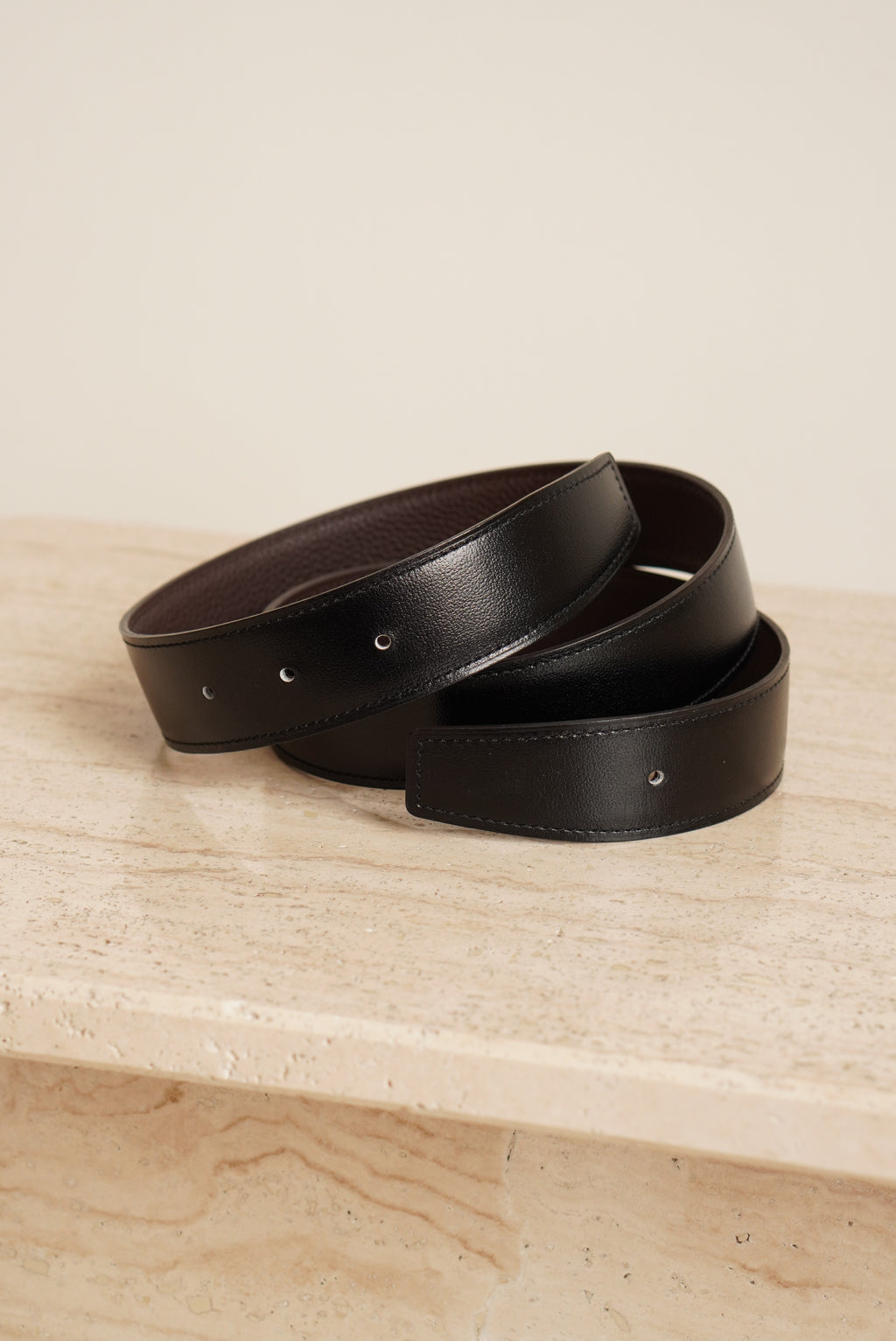 HERMÈS JUMBO BELT BUCKLE & REVERSIBLE LEATHER STRAP | NOIR & CHOCOLAT