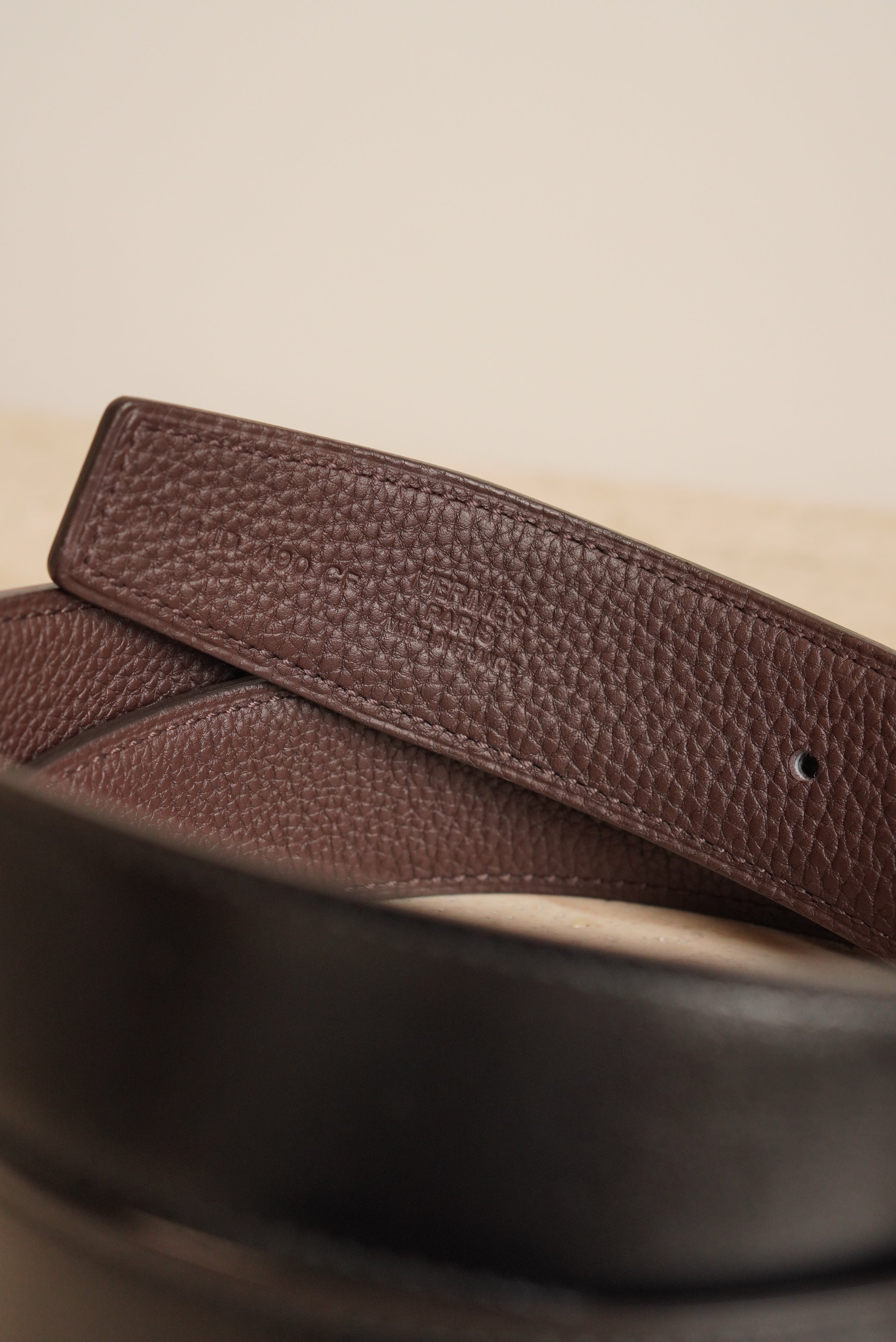 HERMÈS JUMBO BELT BUCKLE & REVERSIBLE LEATHER STRAP | NOIR & CHOCOLAT
