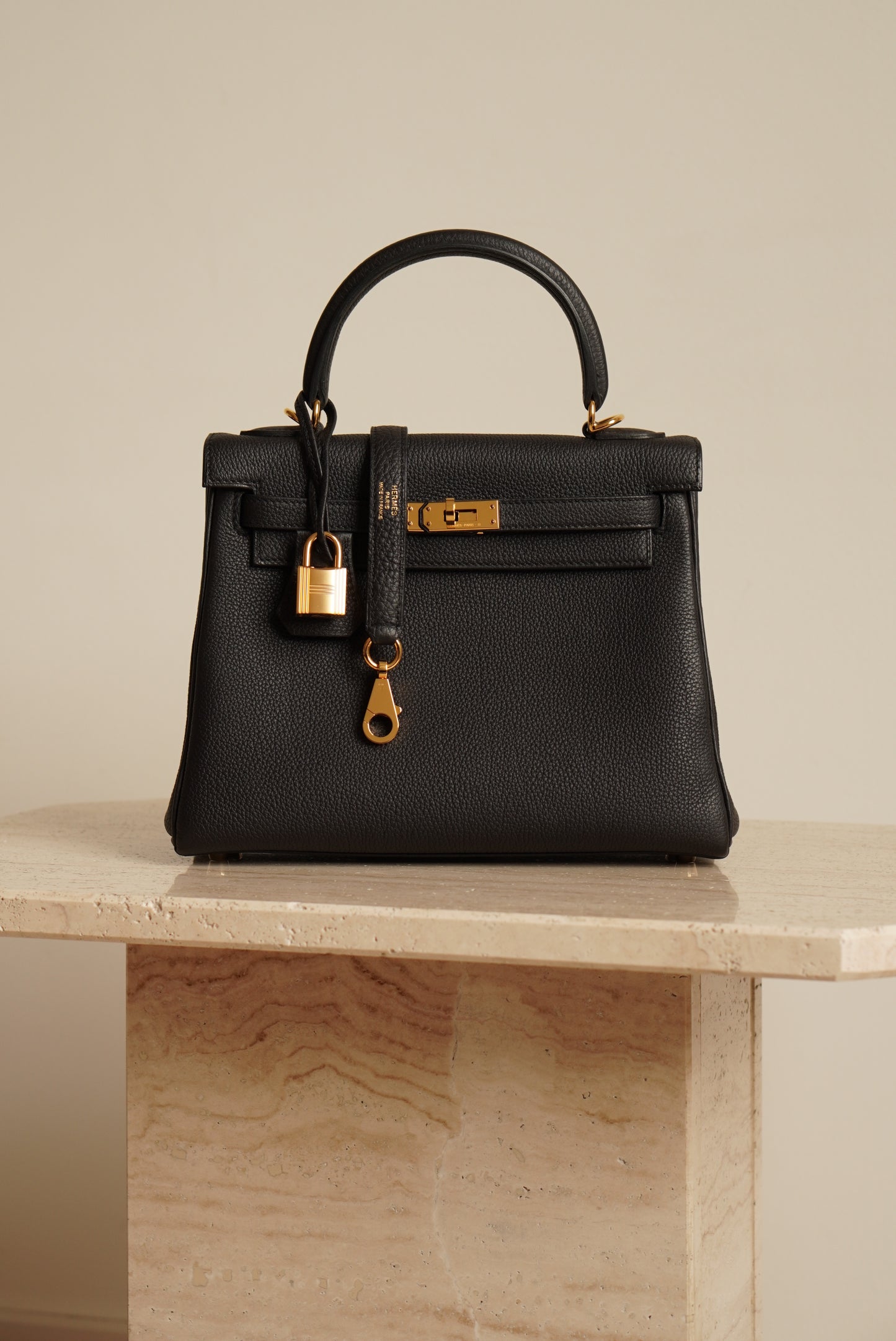 HERMÈS KELLY 25 RETOURNE TOGO | NOIR