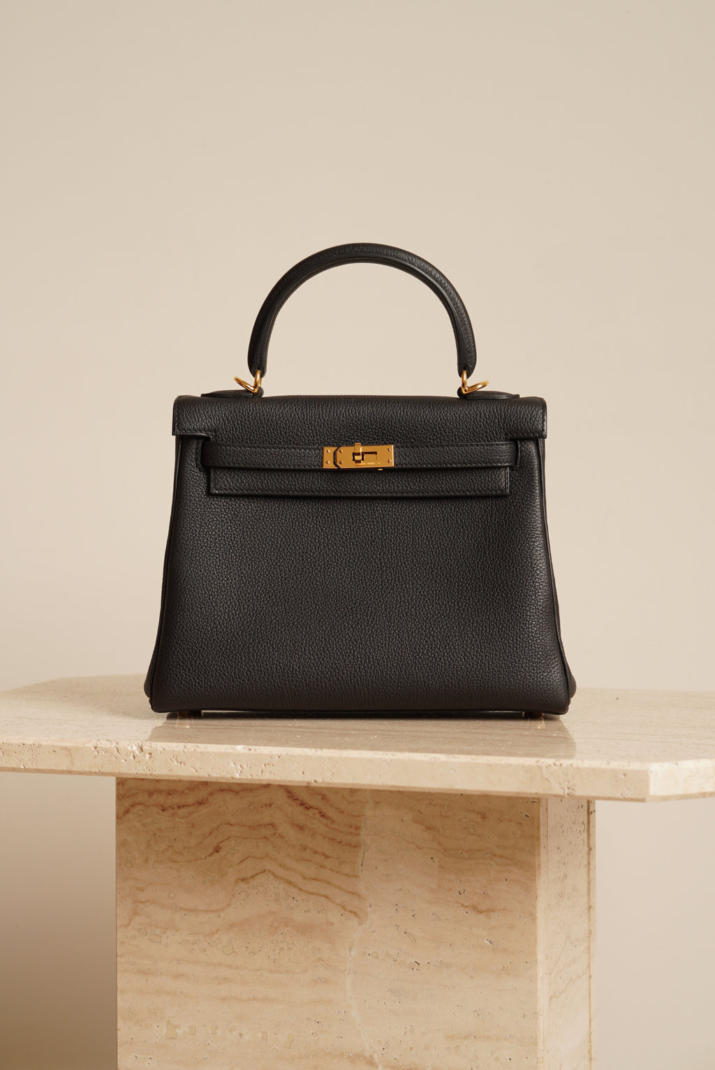 HERMÈS KELLY 25 RETOURNE TOGO | NOIR