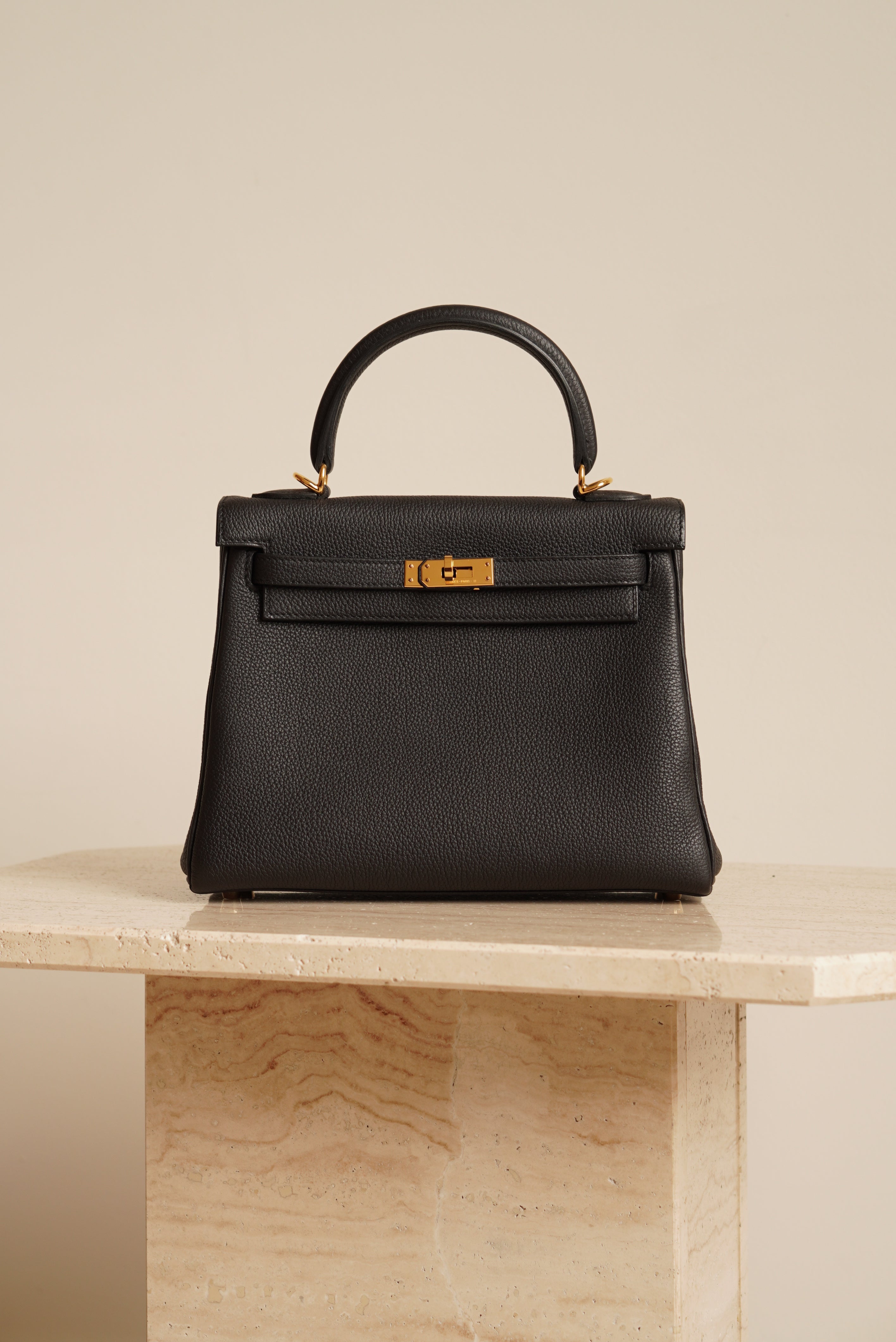 HERMÈS KELLY 25 RETOURNE TOGO | NOIR