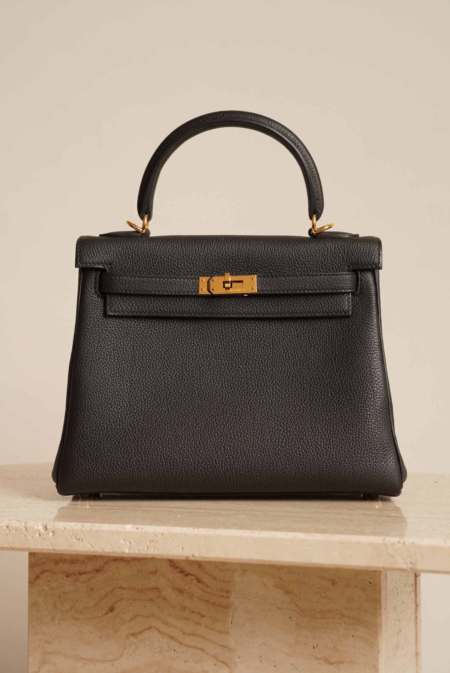 HERMÈS KELLY 25 RETOURNE TOGO | NOIR