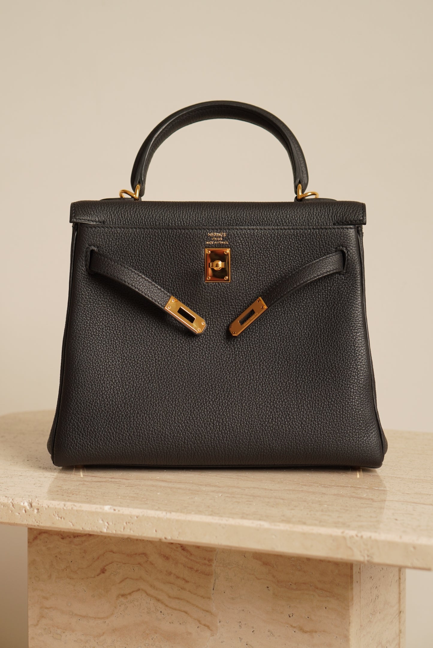 HERMÈS KELLY 25 RETOURNE TOGO | NOIR
