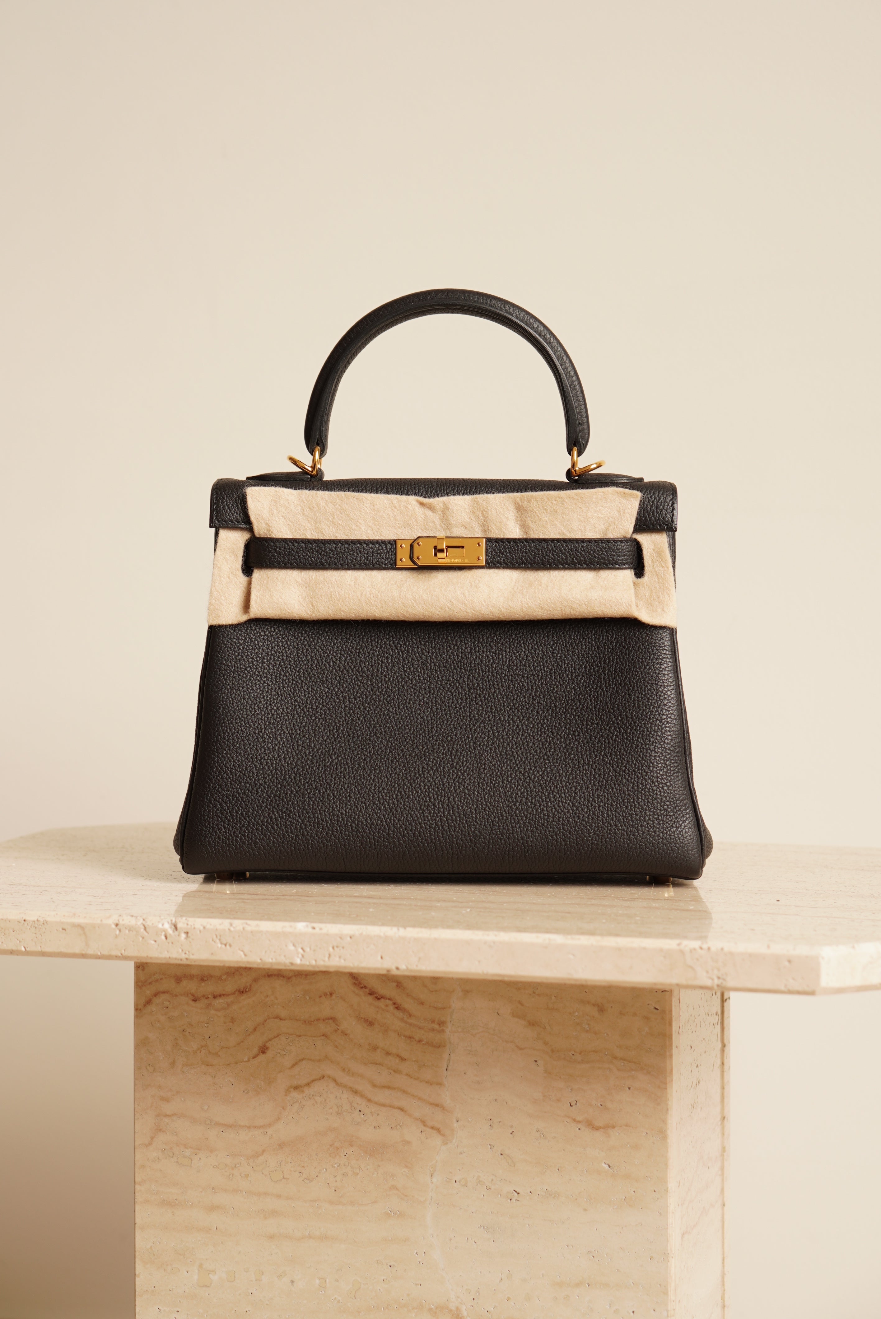HERMÈS KELLY 25 RETOURNE TOGO | NOIR