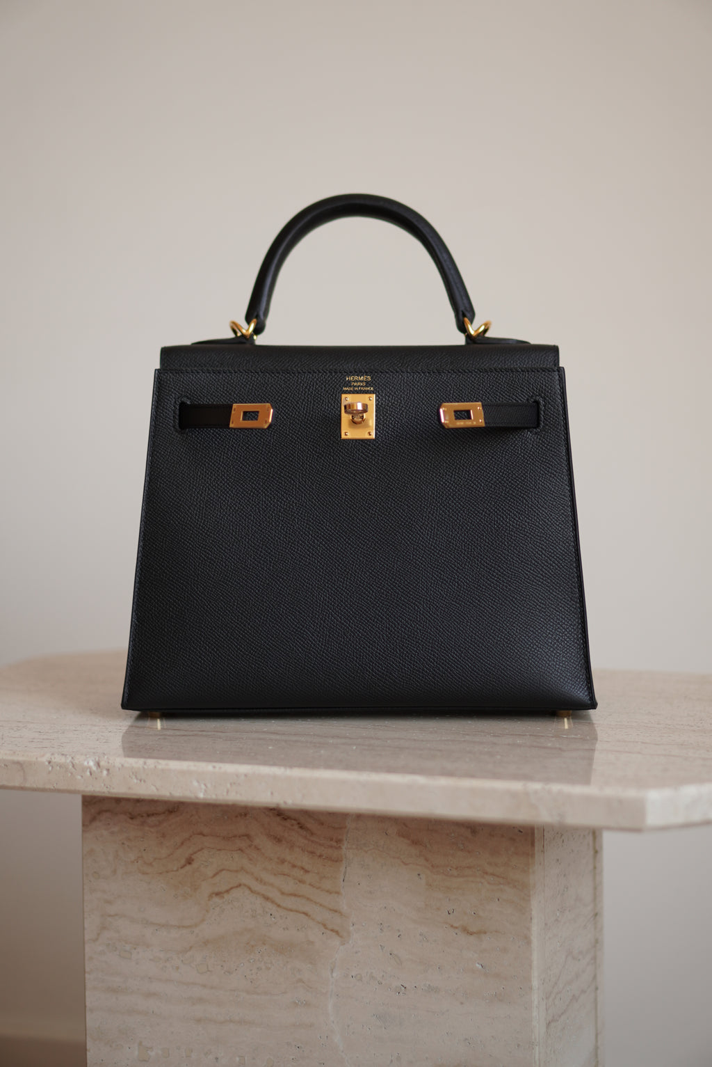 HERMÈS KELLY 25 SELLIER EPSOM | NOIR