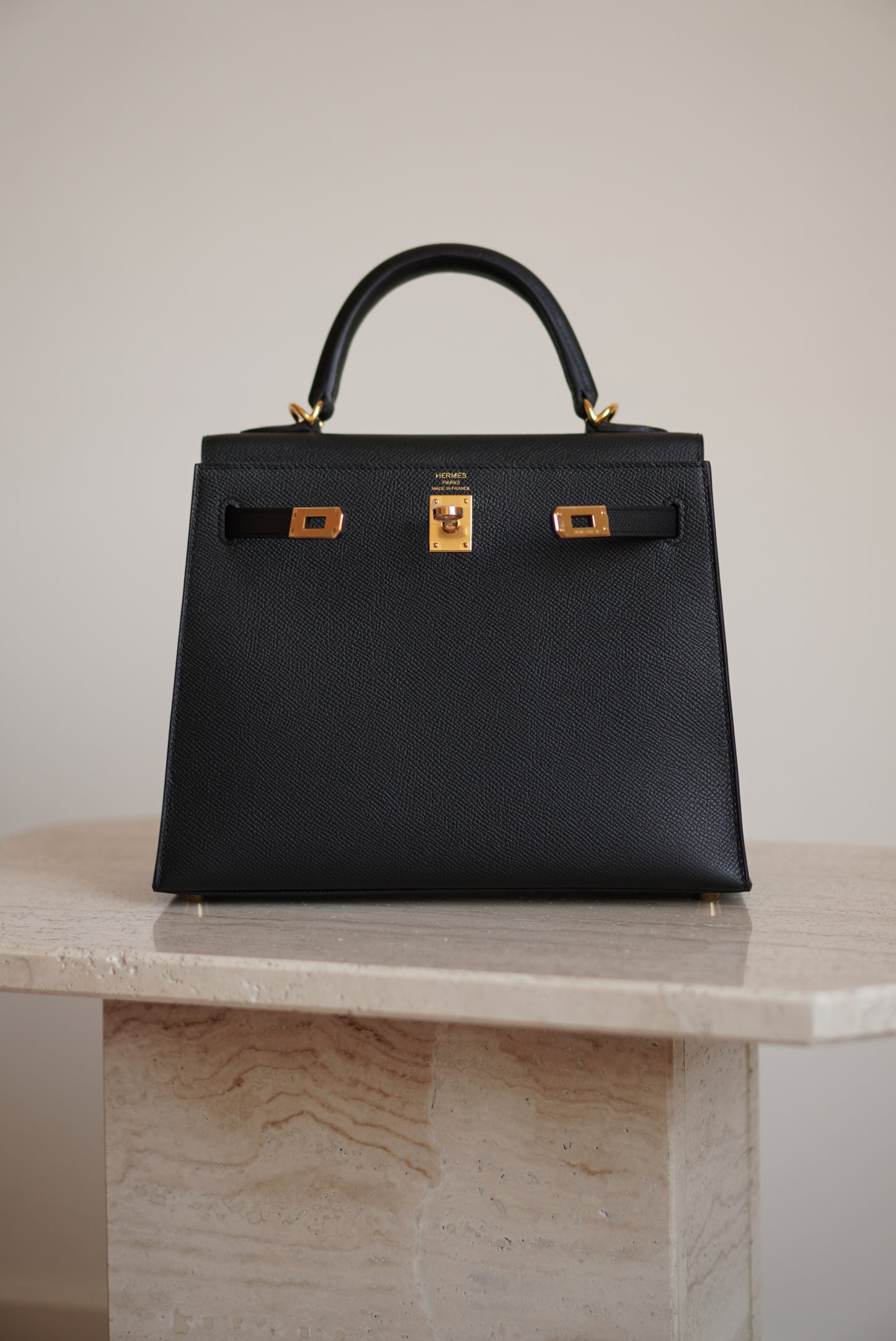 HERMÈS KELLY SELLIER 25 EPSOM | NOIR