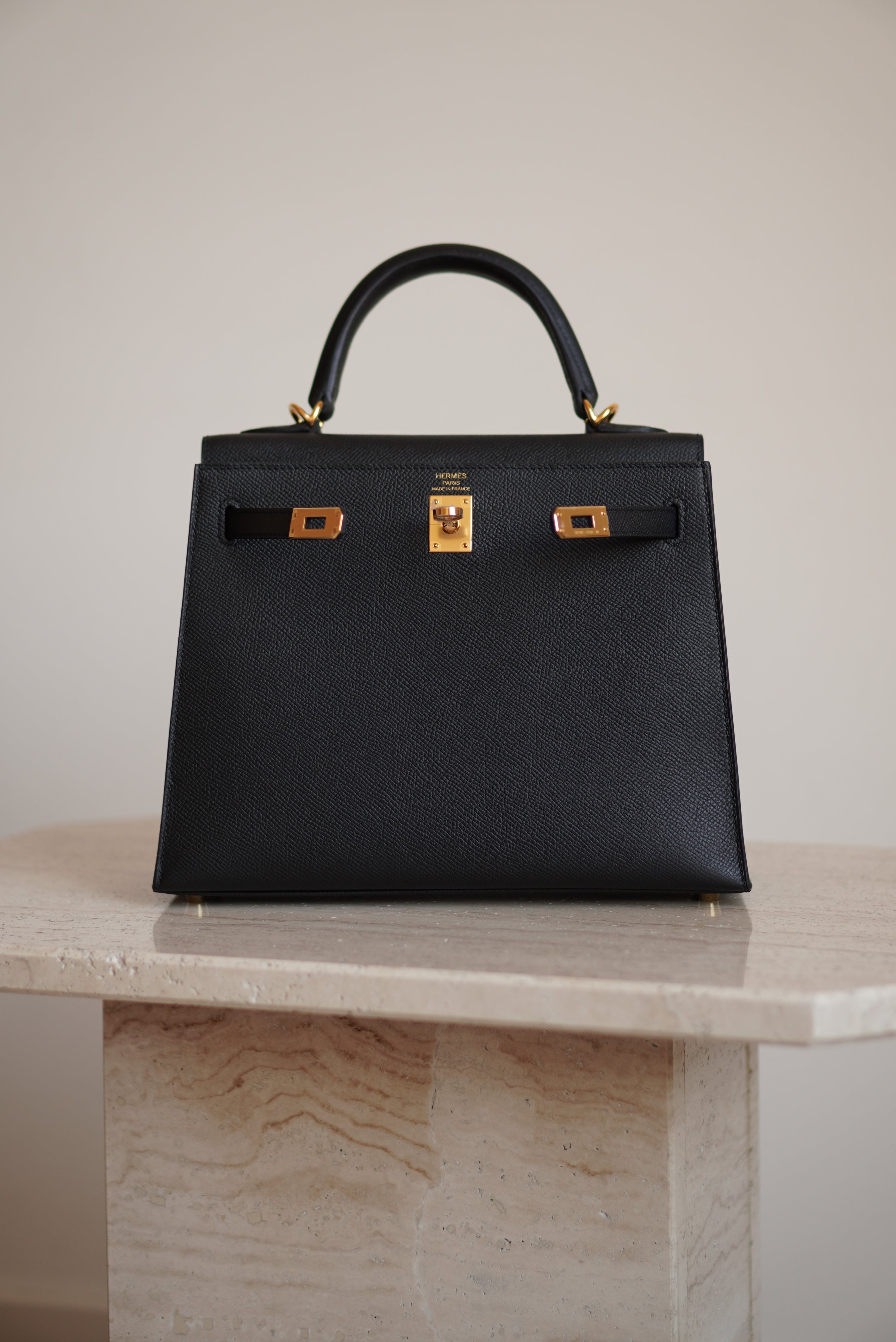 HERMÈS KELLY 25 SELLIER EPSOM | NOIR
