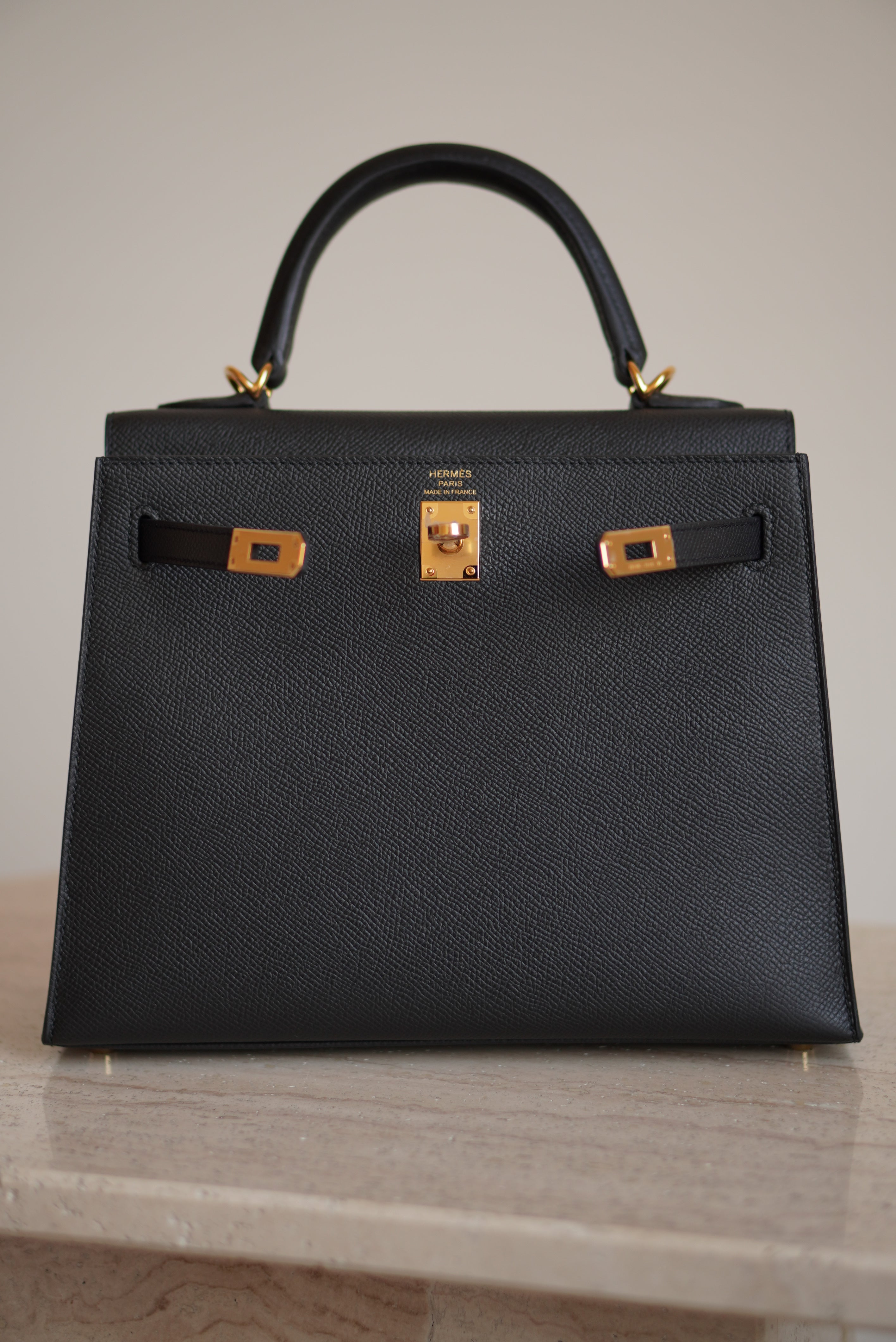HERMÈS KELLY 25 SELLIER EPSOM | NOIR