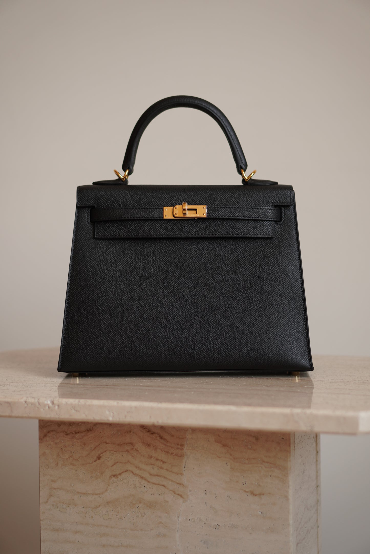 HERMÈS KELLY SELLIER 25 EPSOM | NOIR