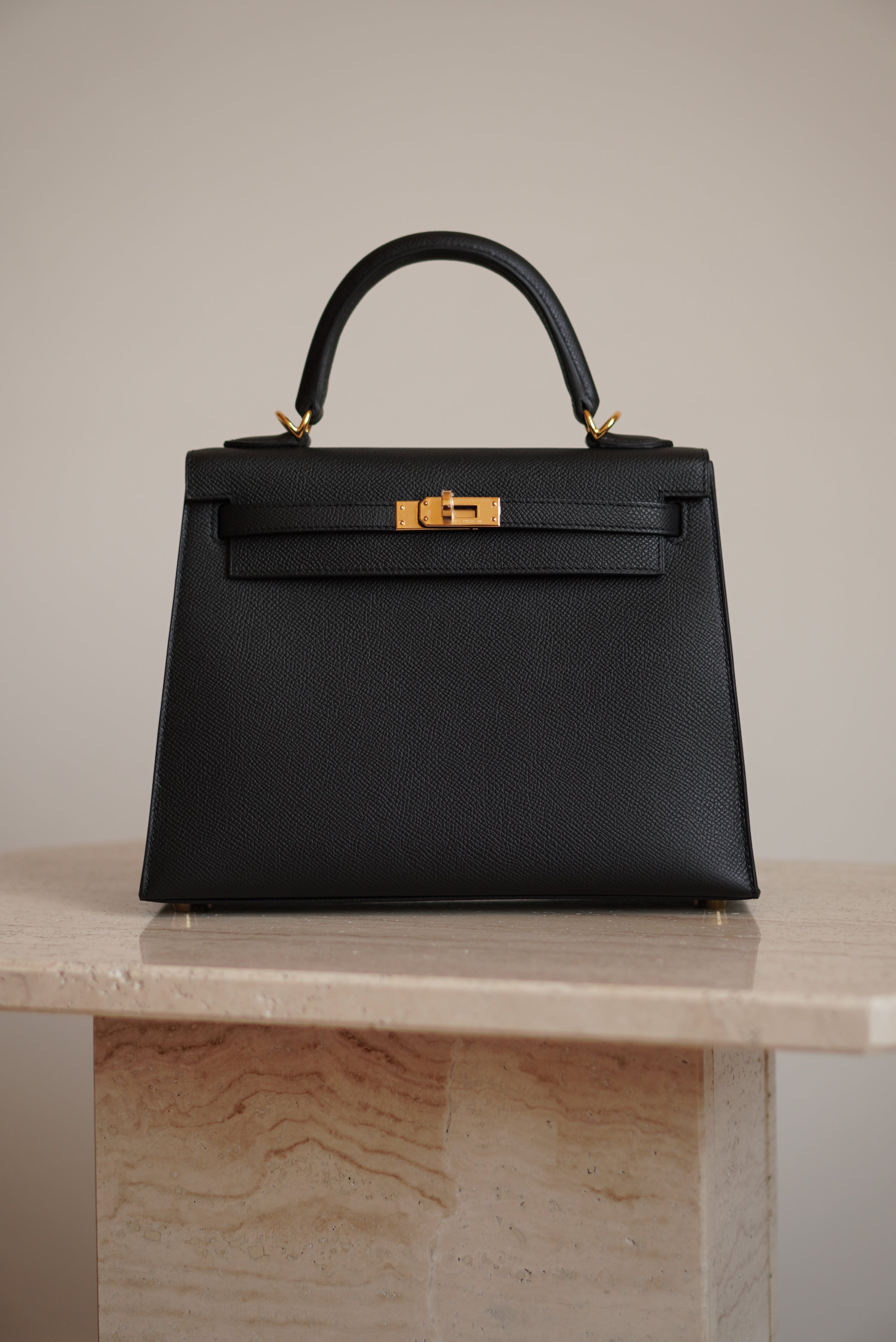HERMÈS KELLY 25 SELLIER EPSOM | NOIR