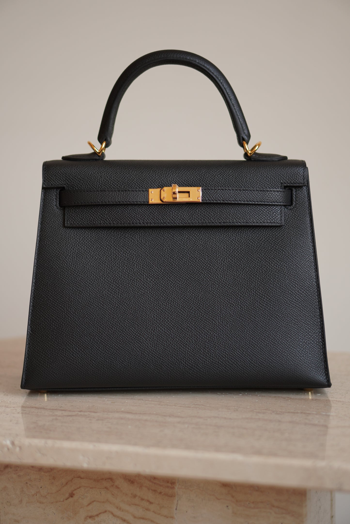 HERMÈS KELLY SELLIER 25 EPSOM | NOIR