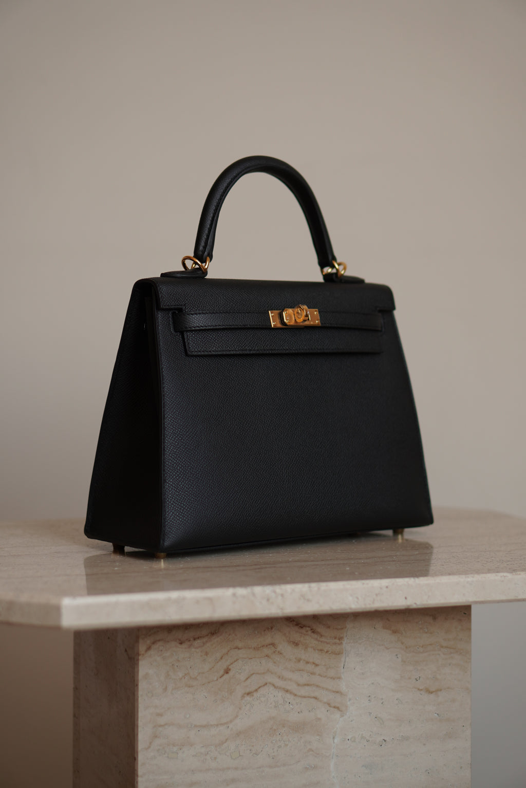 HERMÈS KELLY 25 SELLIER EPSOM | NOIR