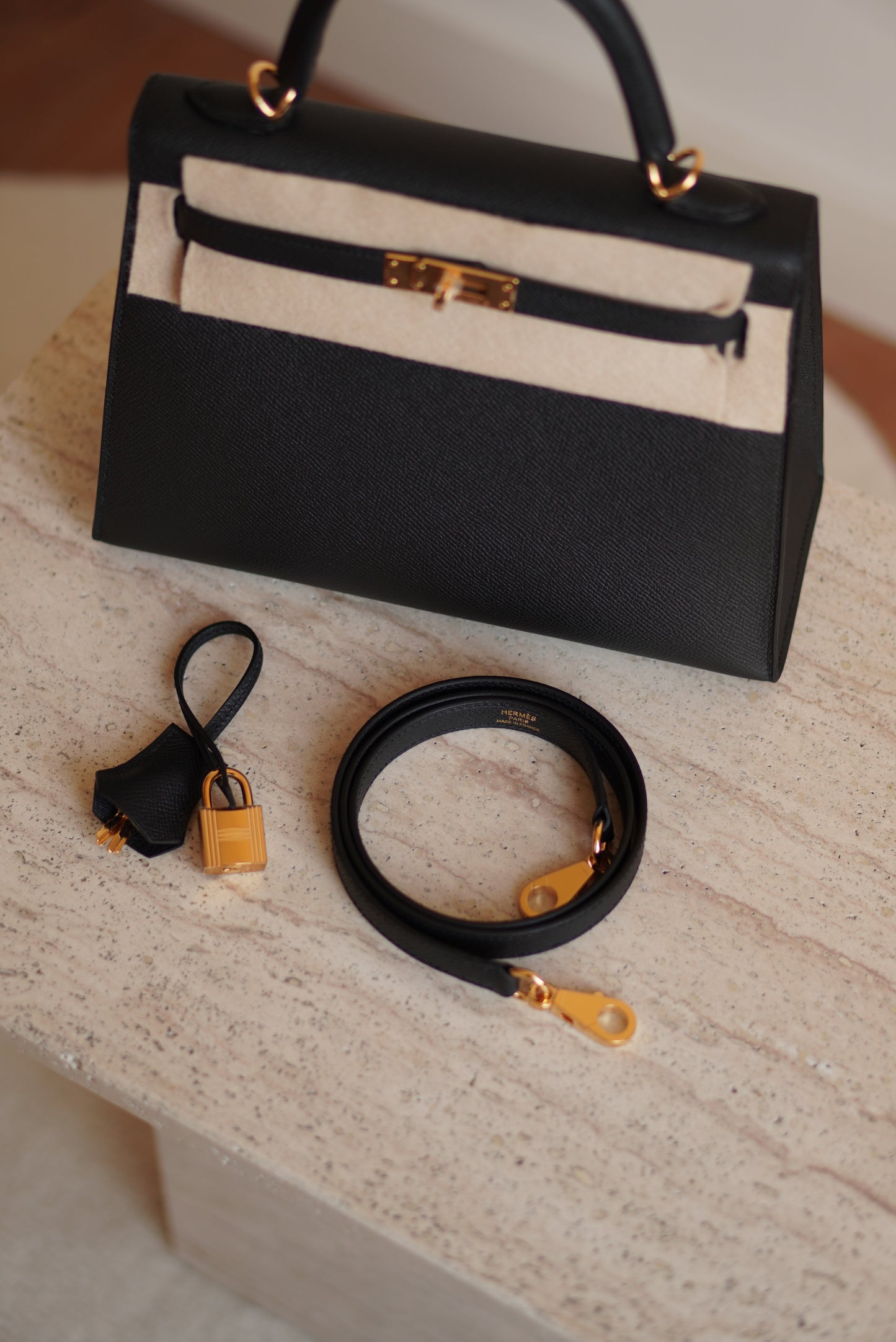 HERMÈS KELLY SELLIER 25 EPSOM | NOIR