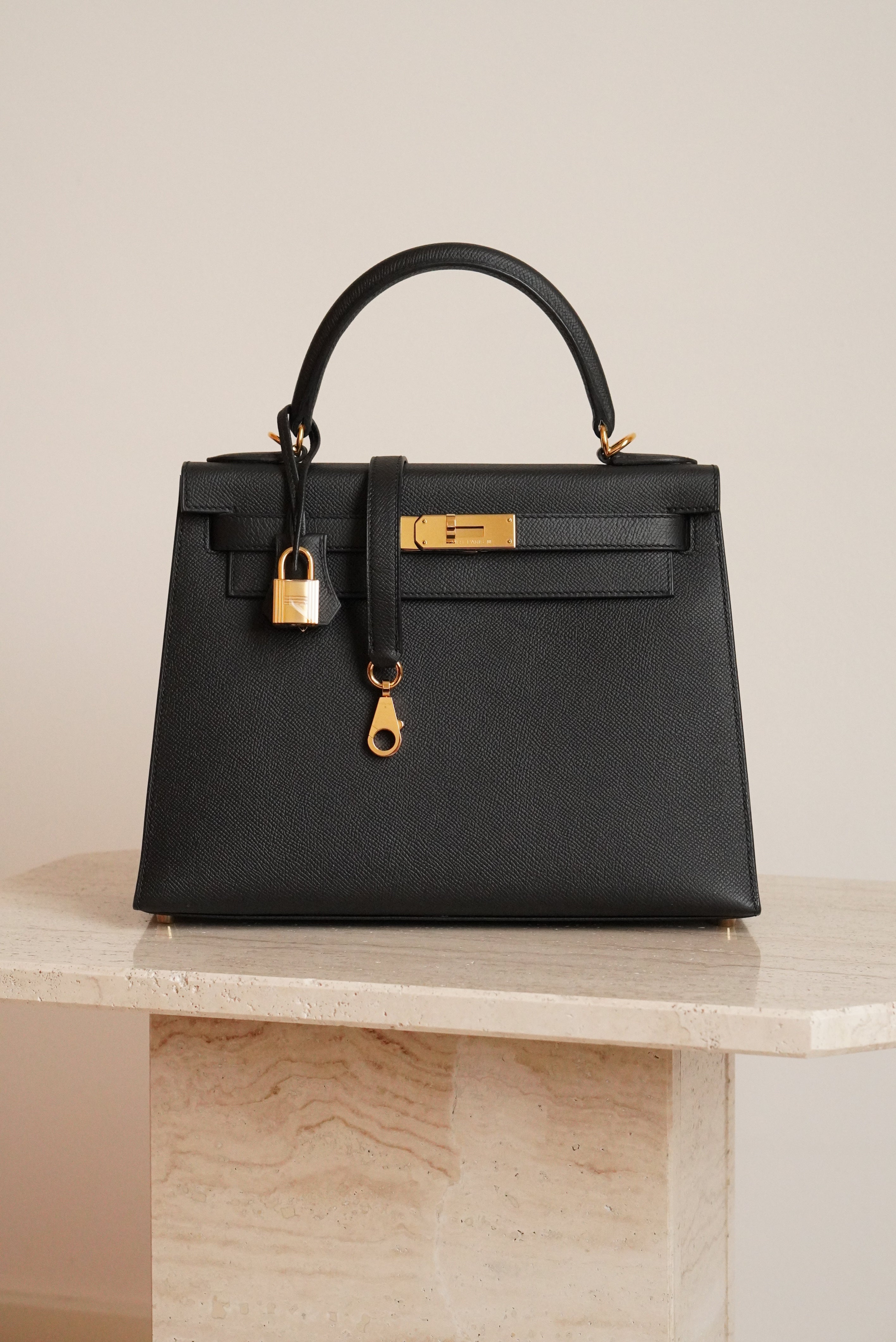 HERMÈS KELLY 28 SELLIER EPSOM | NOIR