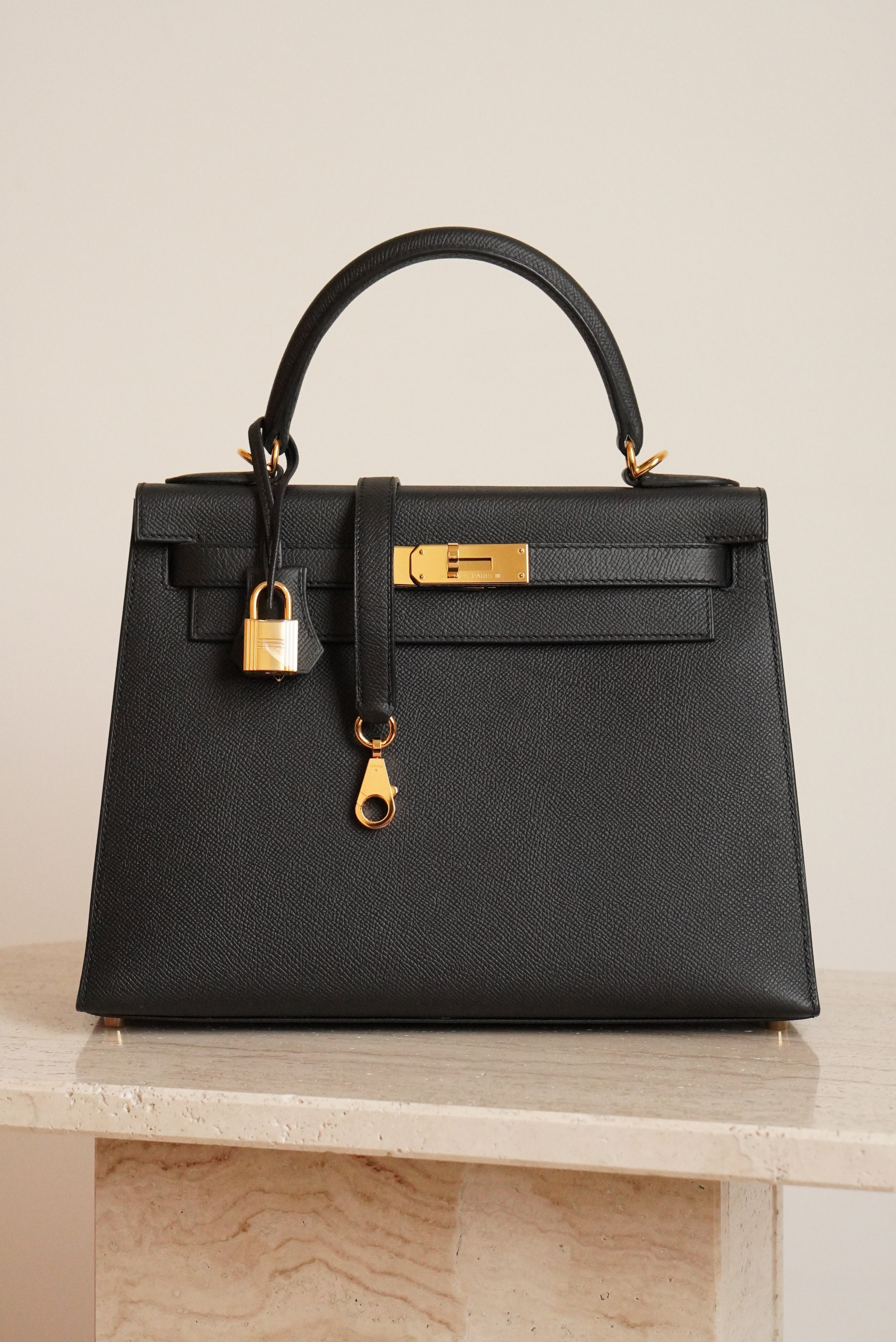 HERMÈS KELLY 28 SELLIER EPSOM | NOIR