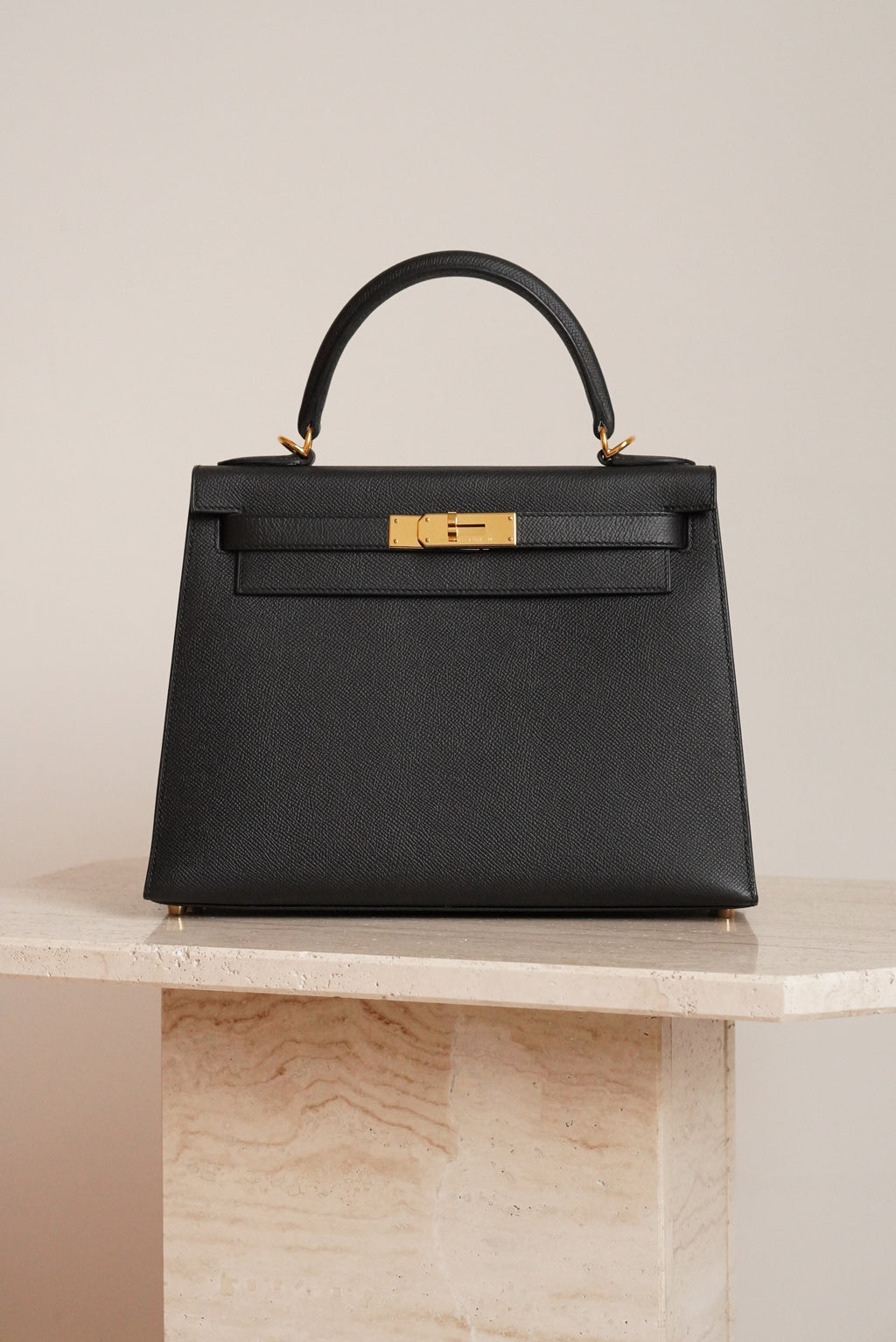 HERMÈS KELLY 28 SELLIER EPSOM | NOIR