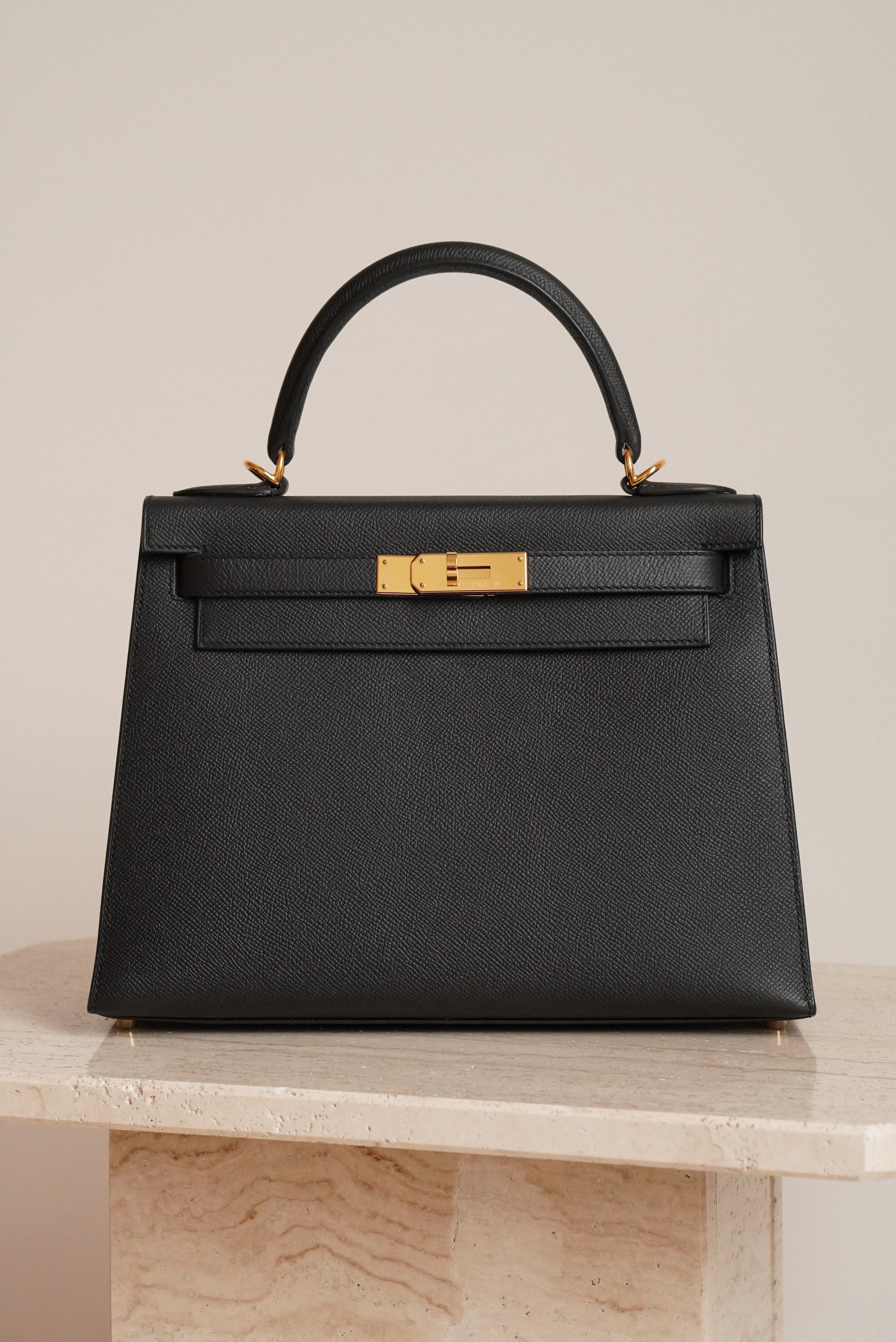 HERMÈS KELLY 28 SELLIER EPSOM | NOIR
