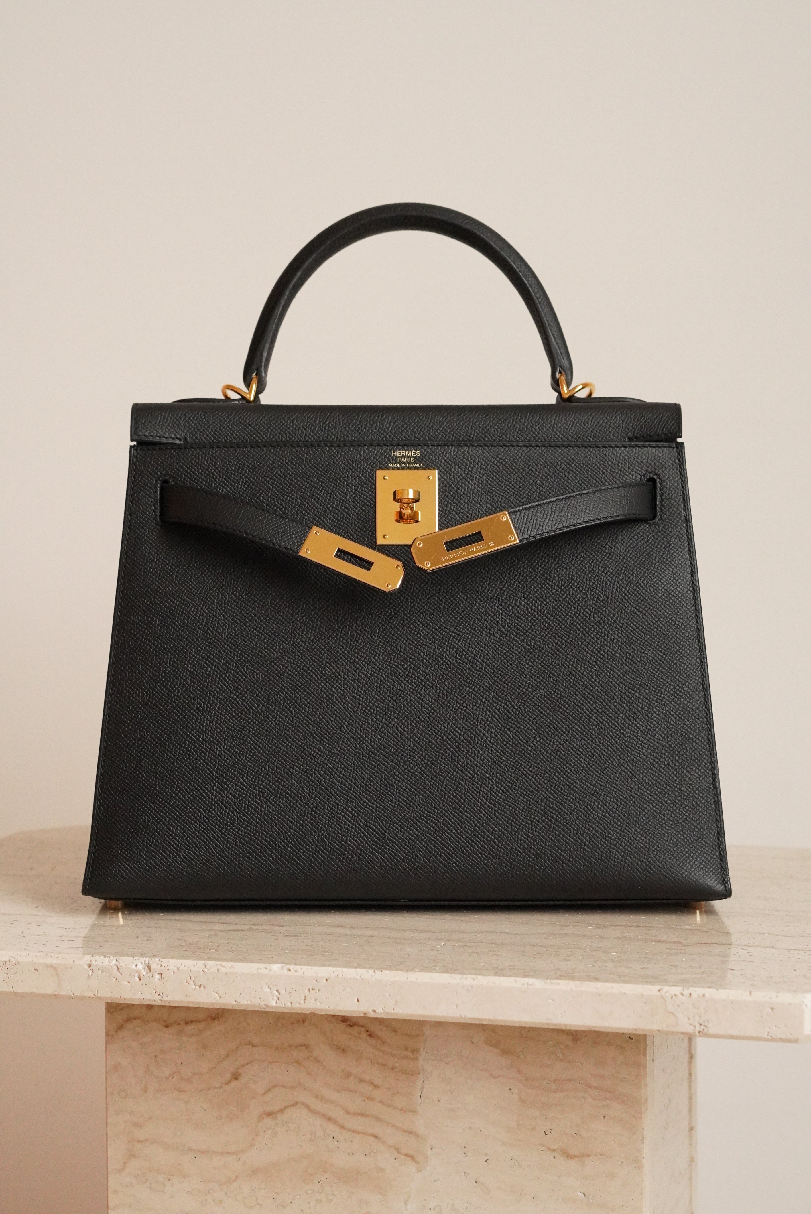 HERMÈS KELLY 28 SELLIER EPSOM | NOIR