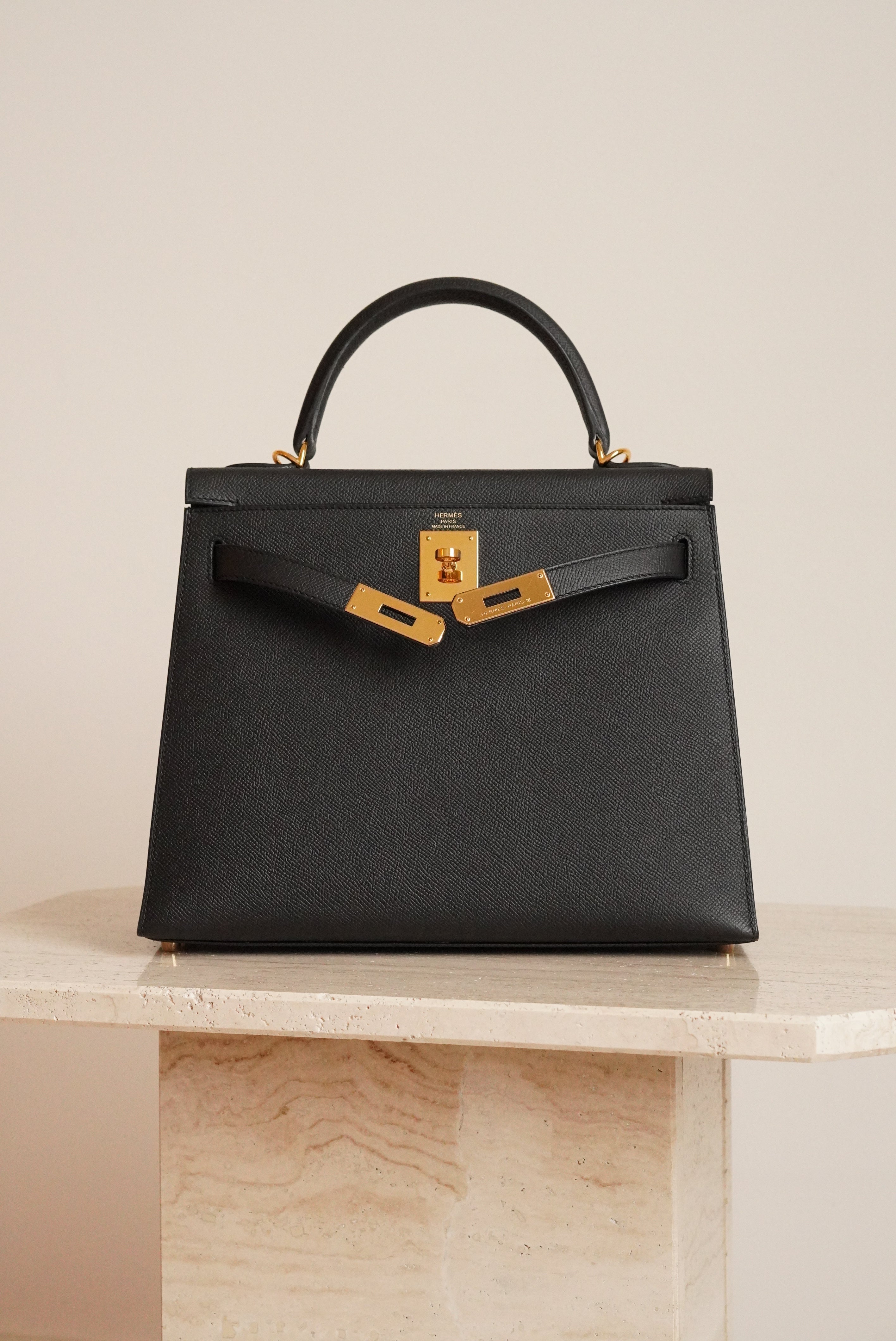 HERMÈS KELLY 28 SELLIER EPSOM | NOIR