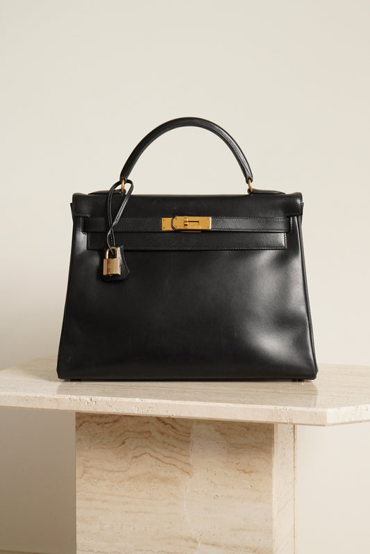 HERMÈS KELLY 32 RETOURNE BOX | BLACK