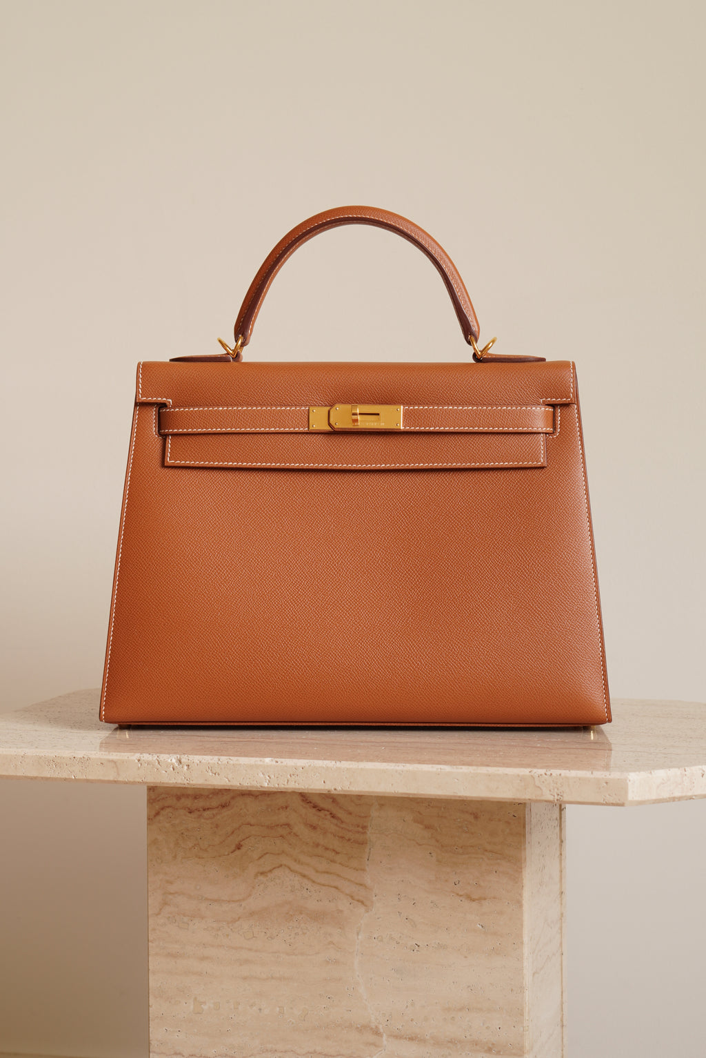 HERMÈS KELLY 32 SELLIER EPSOM | GOLD