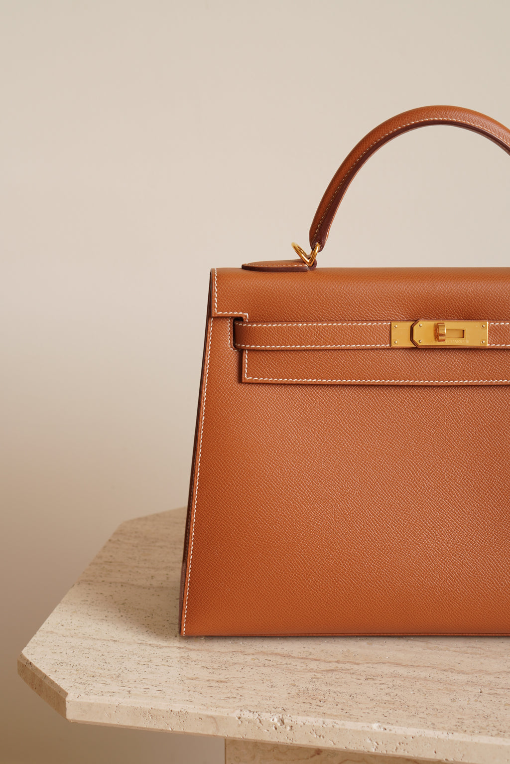 HERMÈS KELLY 32 SELLIER EPSOM | GOLD