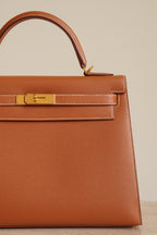 HERMÈS KELLY 32 SELLIER EPSOM | GOLD