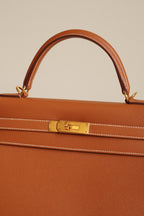 HERMÈS KELLY 32 SELLIER EPSOM | GOLD