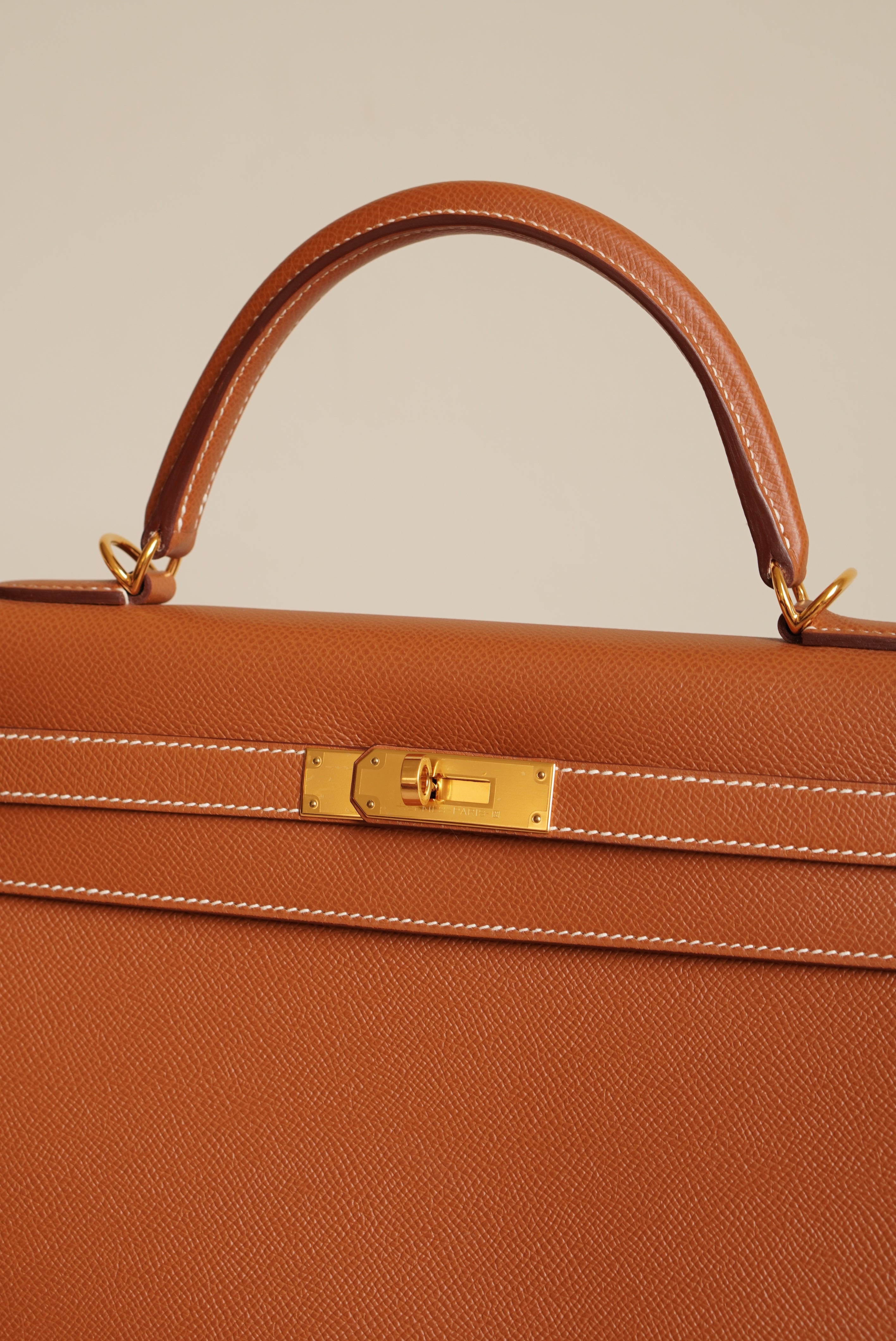HERMÈS KELLY 32 SELLIER EPSOM | GOLD
