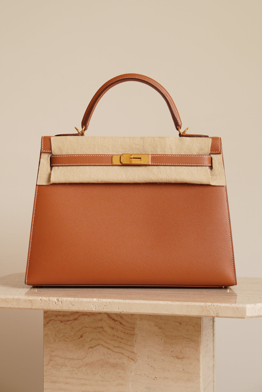 HERMÈS KELLY 32 SELLIER EPSOM | GOLD