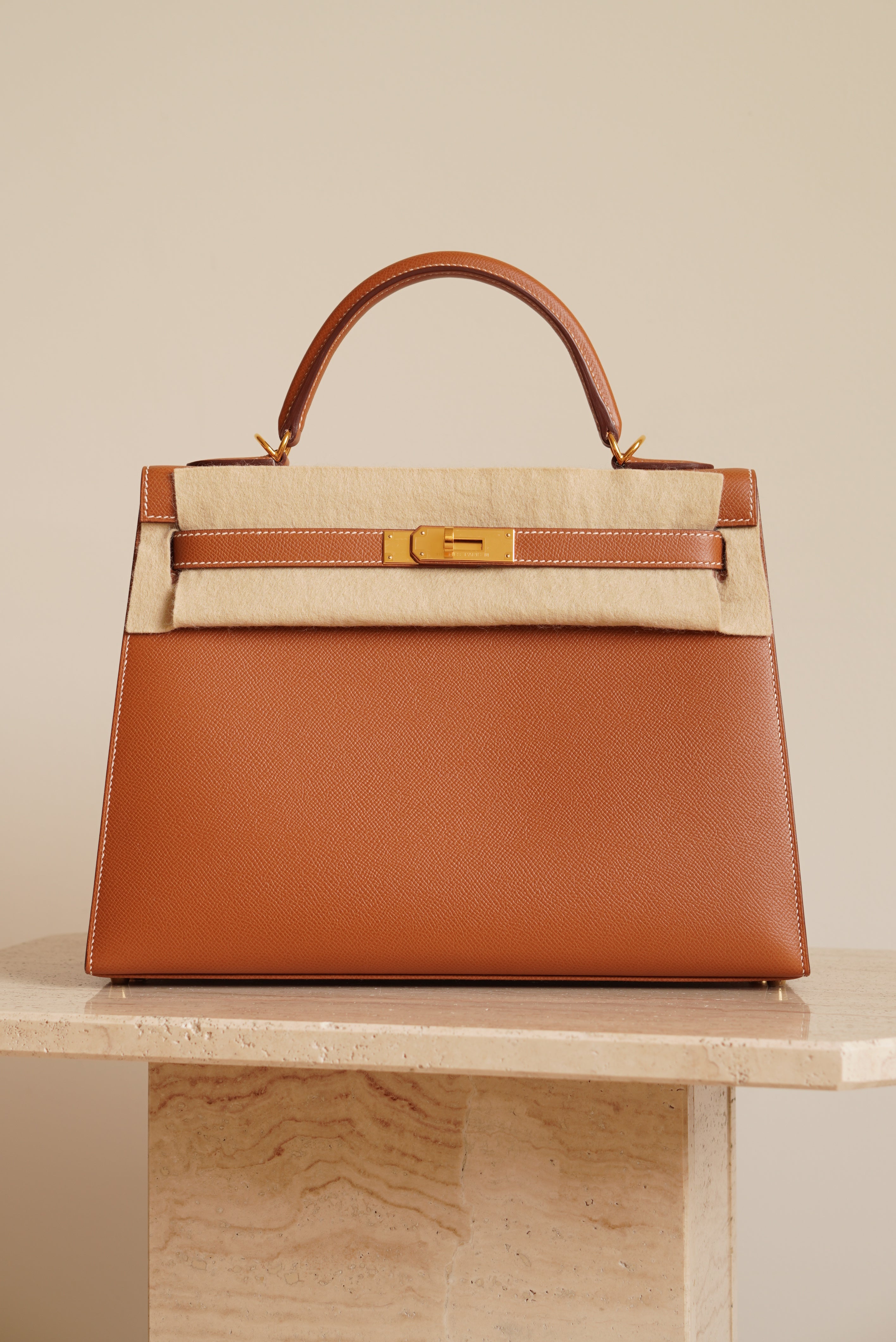 HERMÈS KELLY 32 SELLIER EPSOM | GOLD