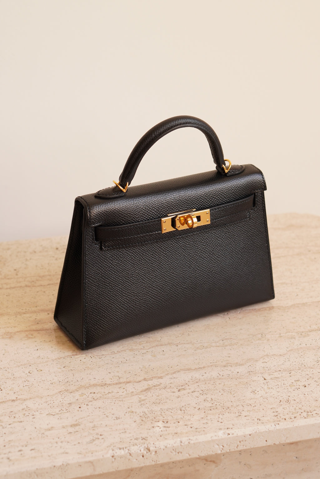 HERMÈS MINI KELLY SELLIER EPSOM | NOIR