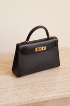 HERMÈS MINI KELLY SELLIER EPSOM | NOIR