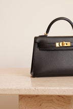 HERMÈS MINI KELLY SELLIER EPSOM | NOIR