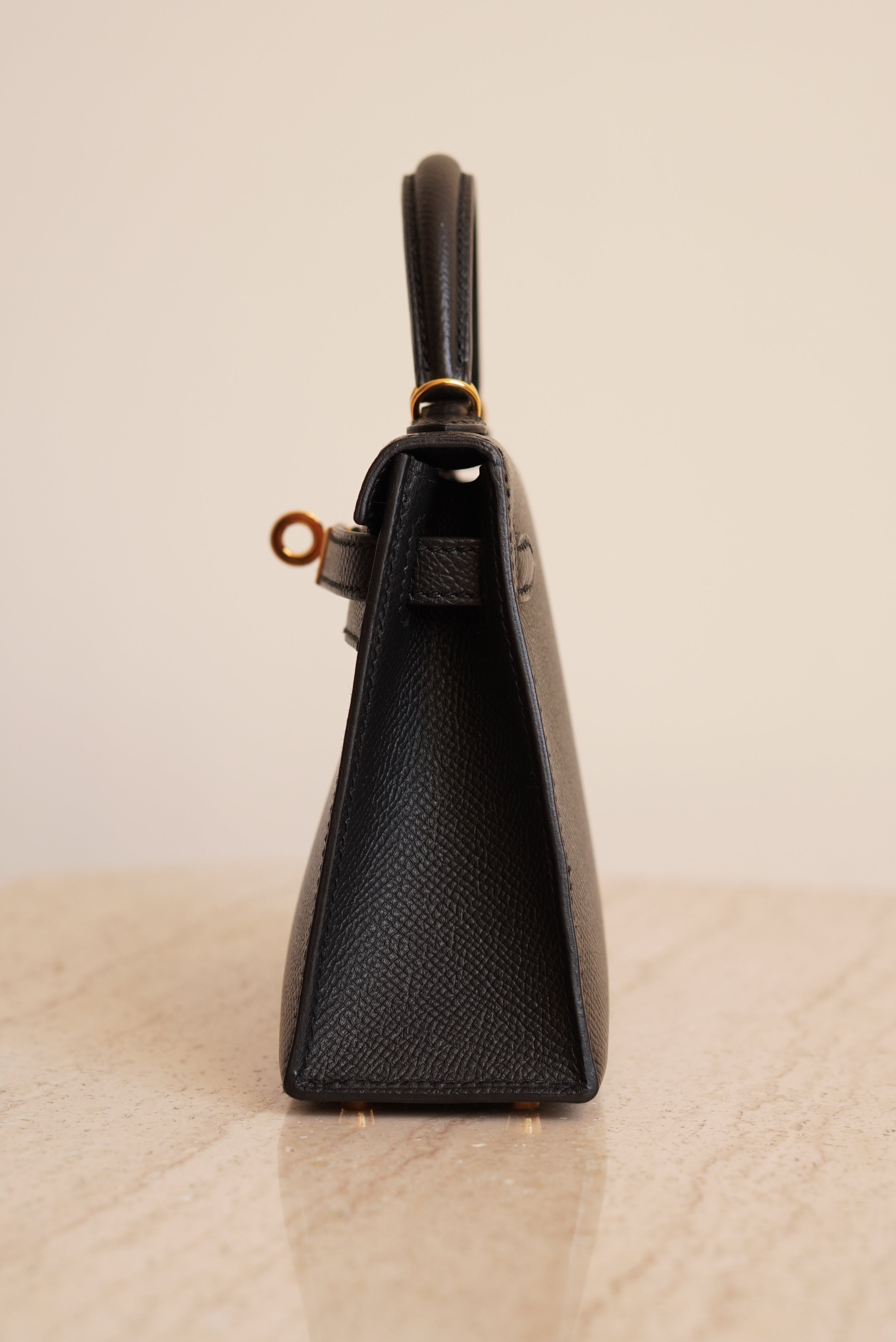 HERMÈS MINI KELLY SELLIER EPSOM | NOIR