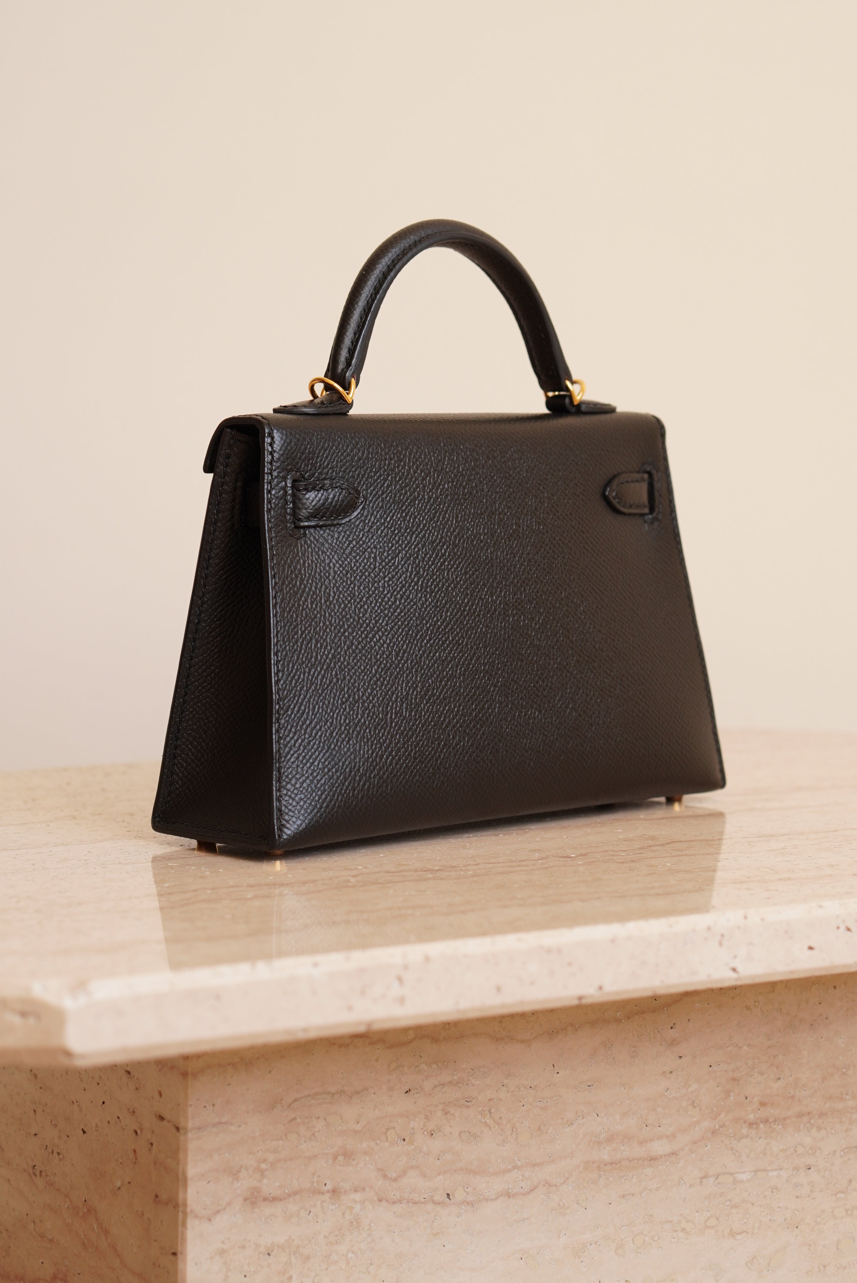 HERMÈS MINI KELLY SELLIER EPSOM | NOIR