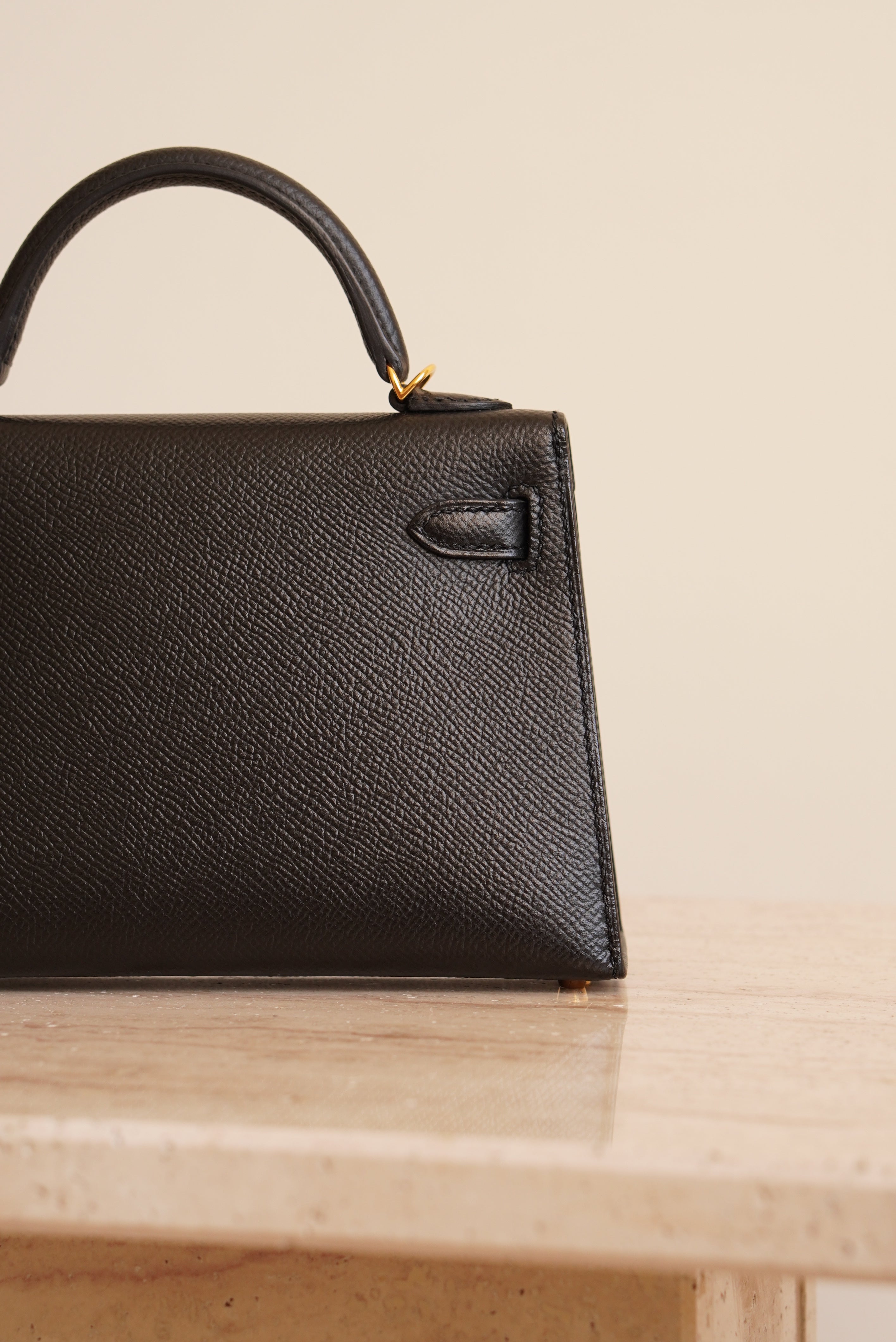 HERMÈS MINI KELLY SELLIER EPSOM | NOIR