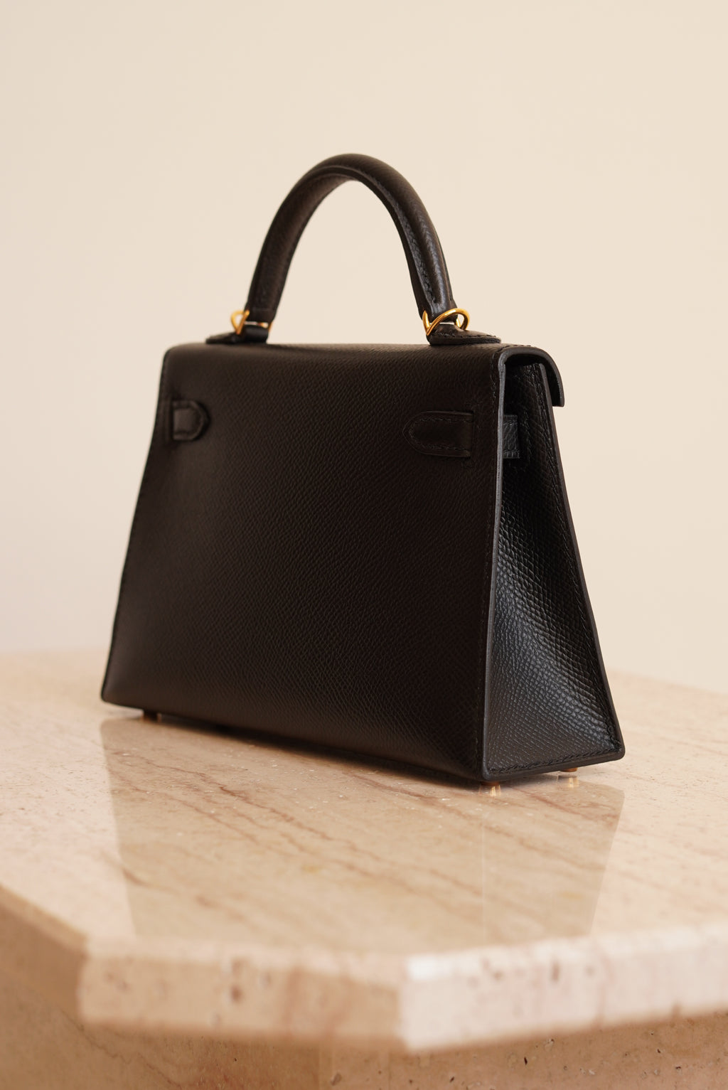 HERMÈS MINI KELLY SELLIER EPSOM | NOIR