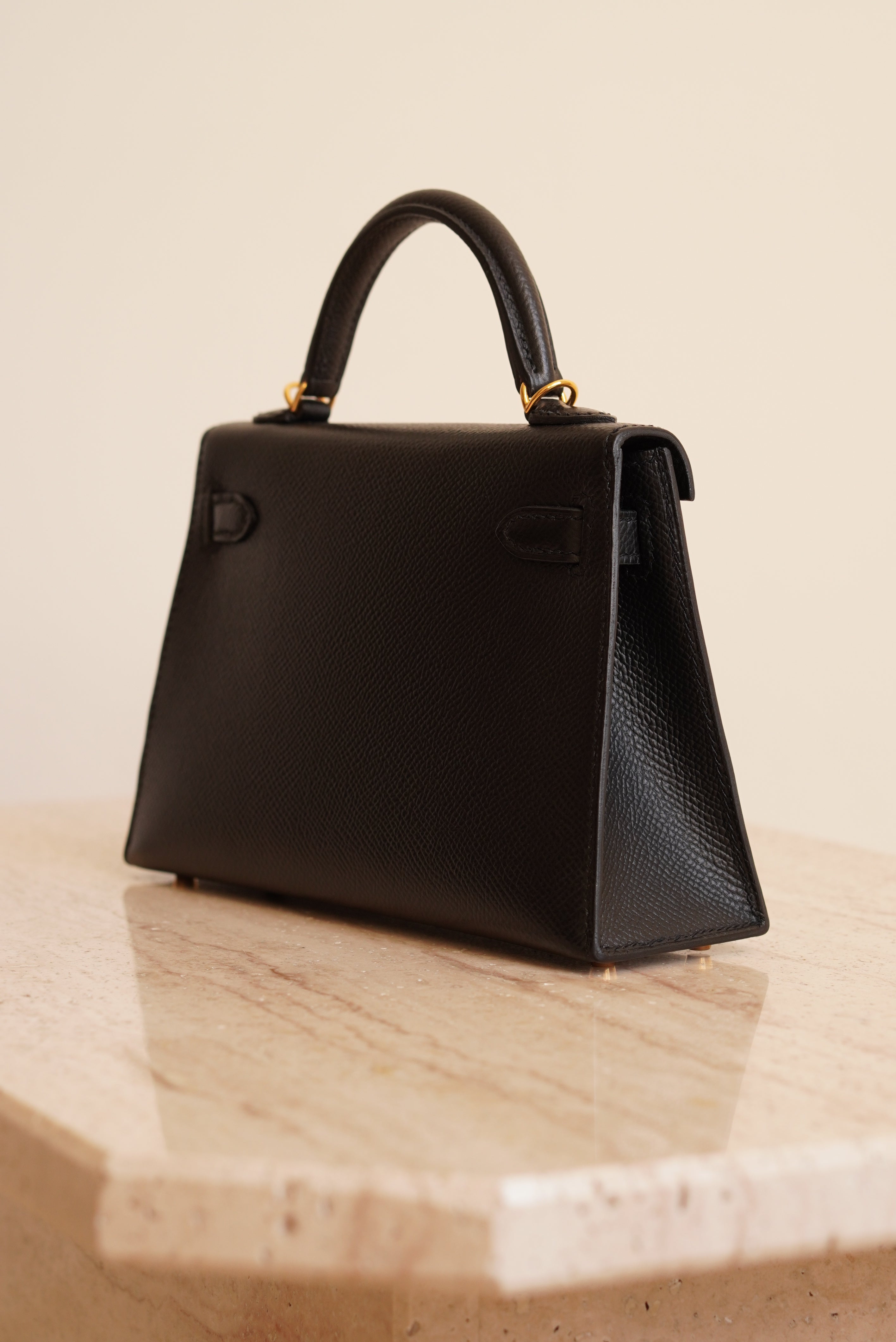 HERMÈS MINI KELLY SELLIER EPSOM | NOIR